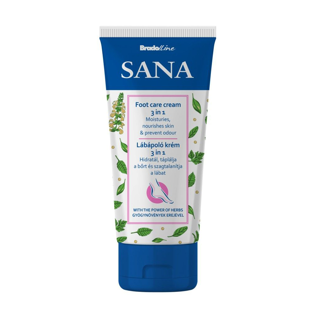 

Уцінка! Крем для ніг Bradoline Sana 3 In 1 Foot Care Cream, 100 мл