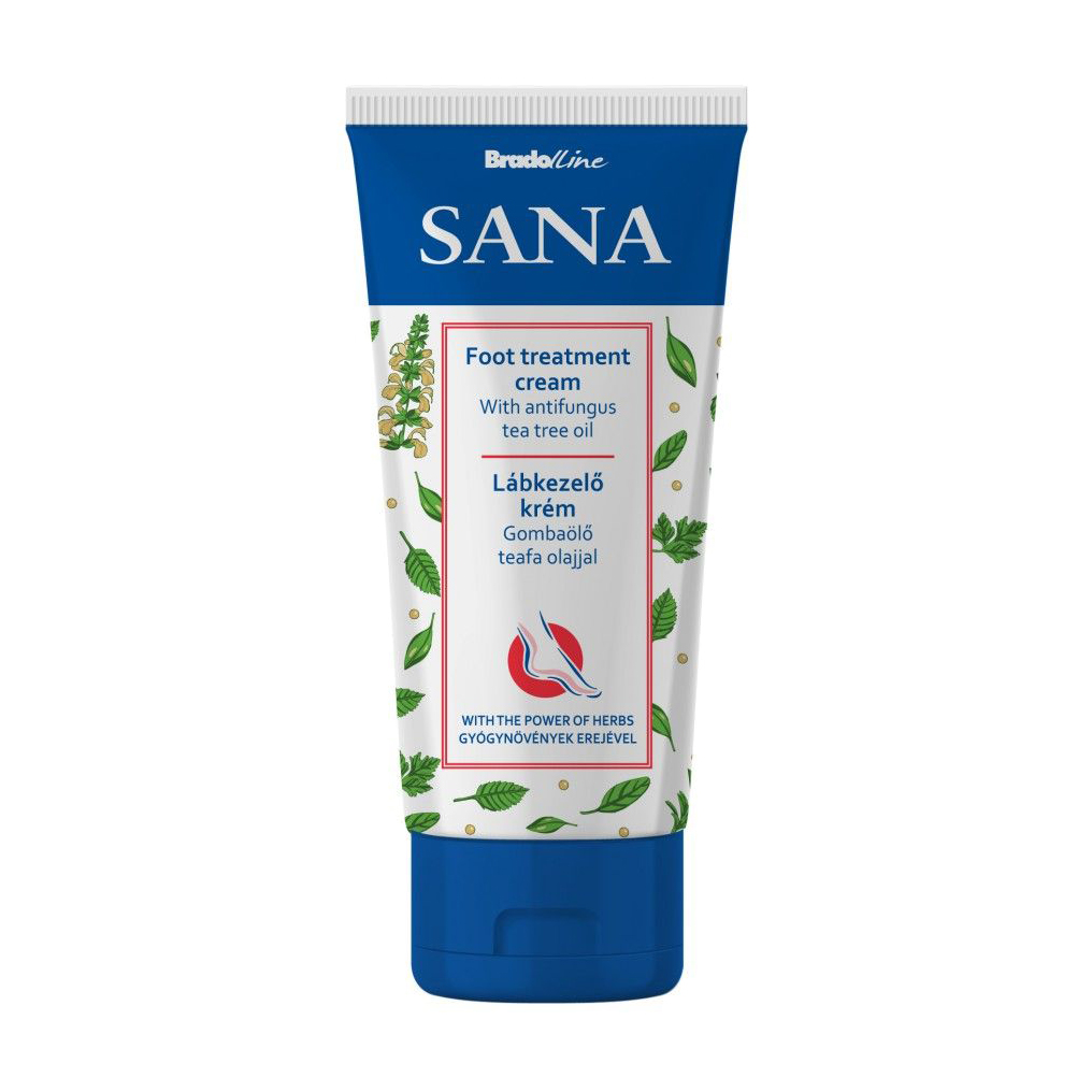 

Уцінка! Крем для ніг Bradoline Sana Foot Treatment Cream з олією чайного дерева, 100 мл