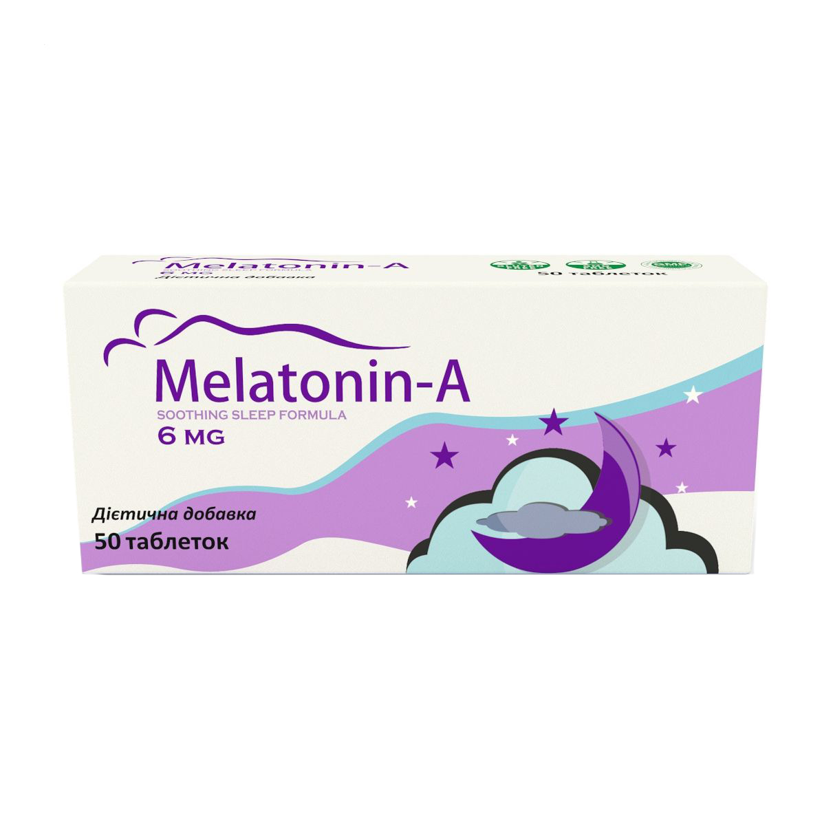 

Мелатонін-А Supravitz Melatonin-А 6 мг, 50 таблеток