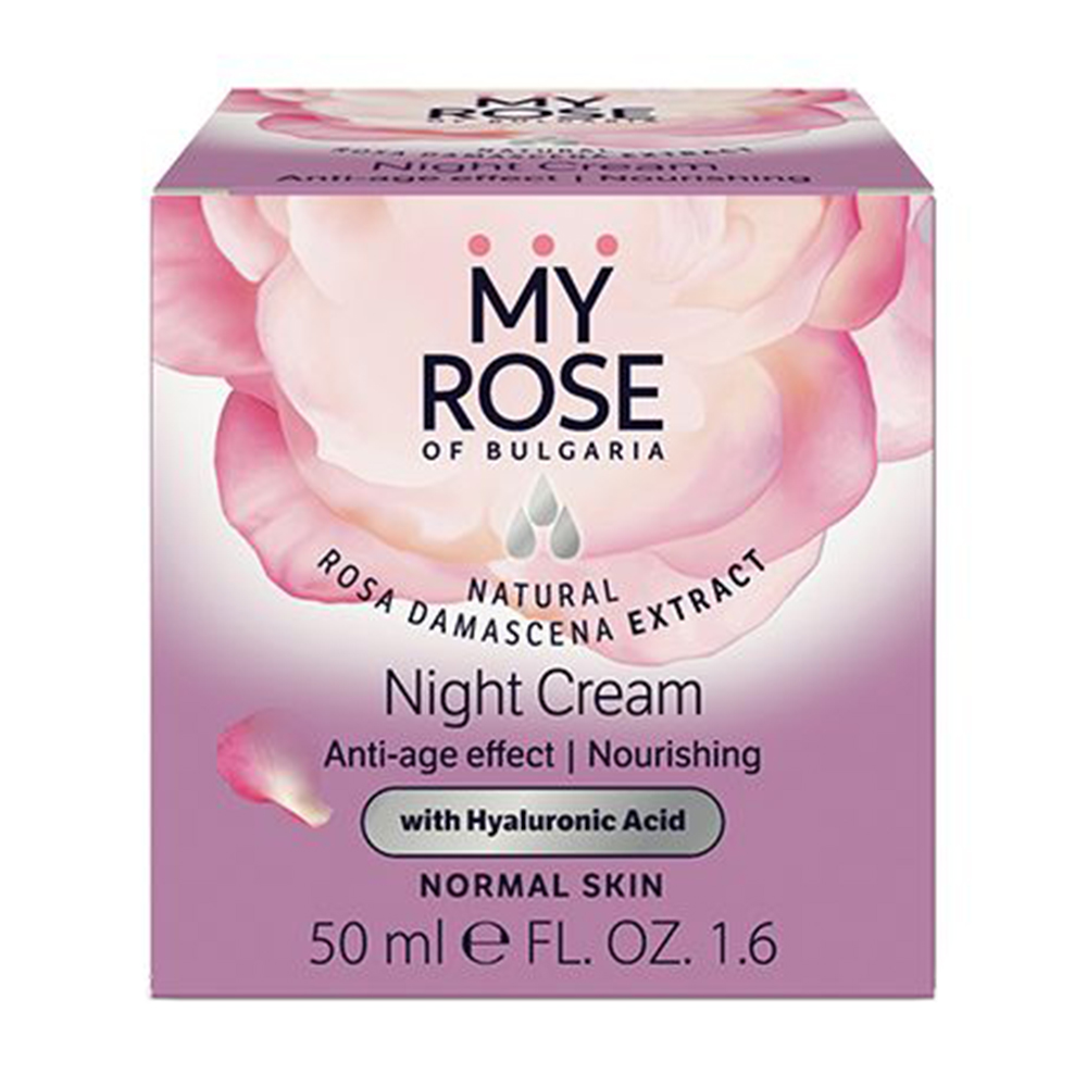 Акція на Нічний крем для обличчя My Rose Night Cream Anti-Age Effect, 50 мл від Eva