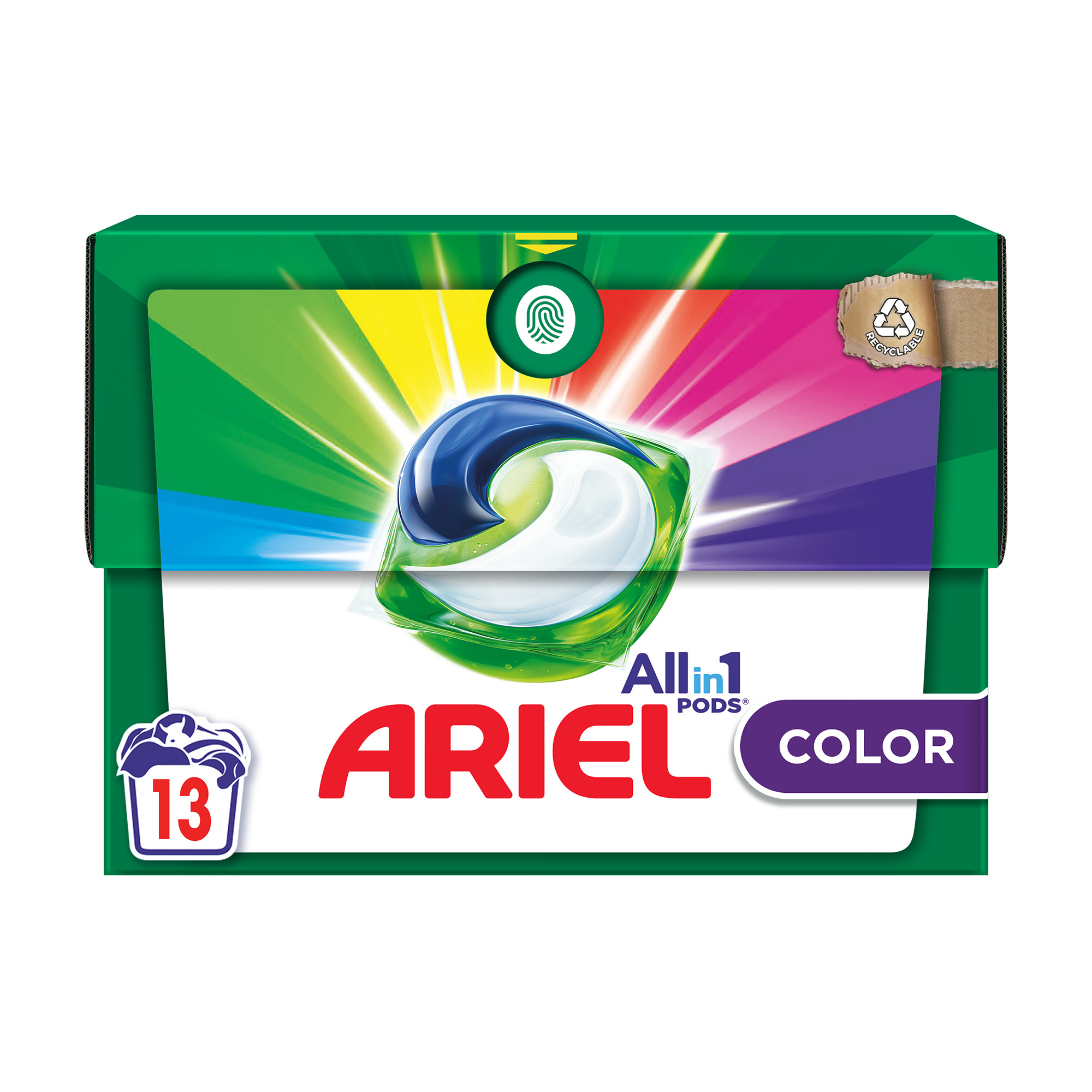 

Капсули для прання Ariel Pods All-in-1 Color, 13 циклів прання, 13 шт