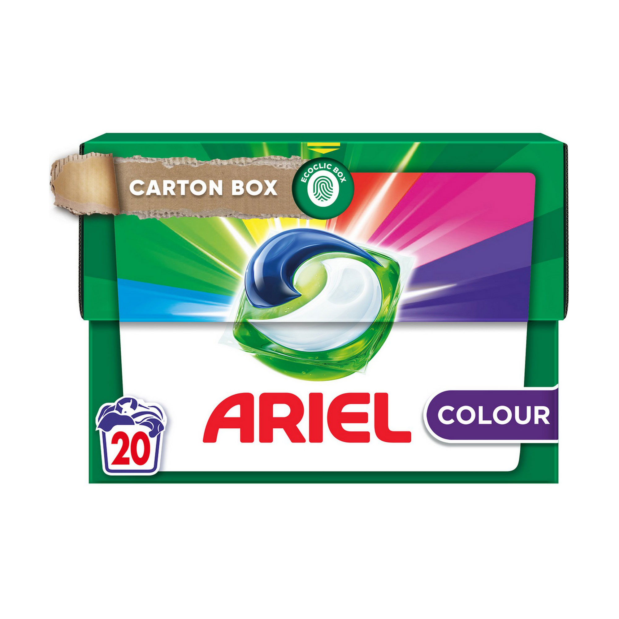 

Капсули для прання Ariel Pods All-in-1 Color, 20 циклів прання, 20 шт