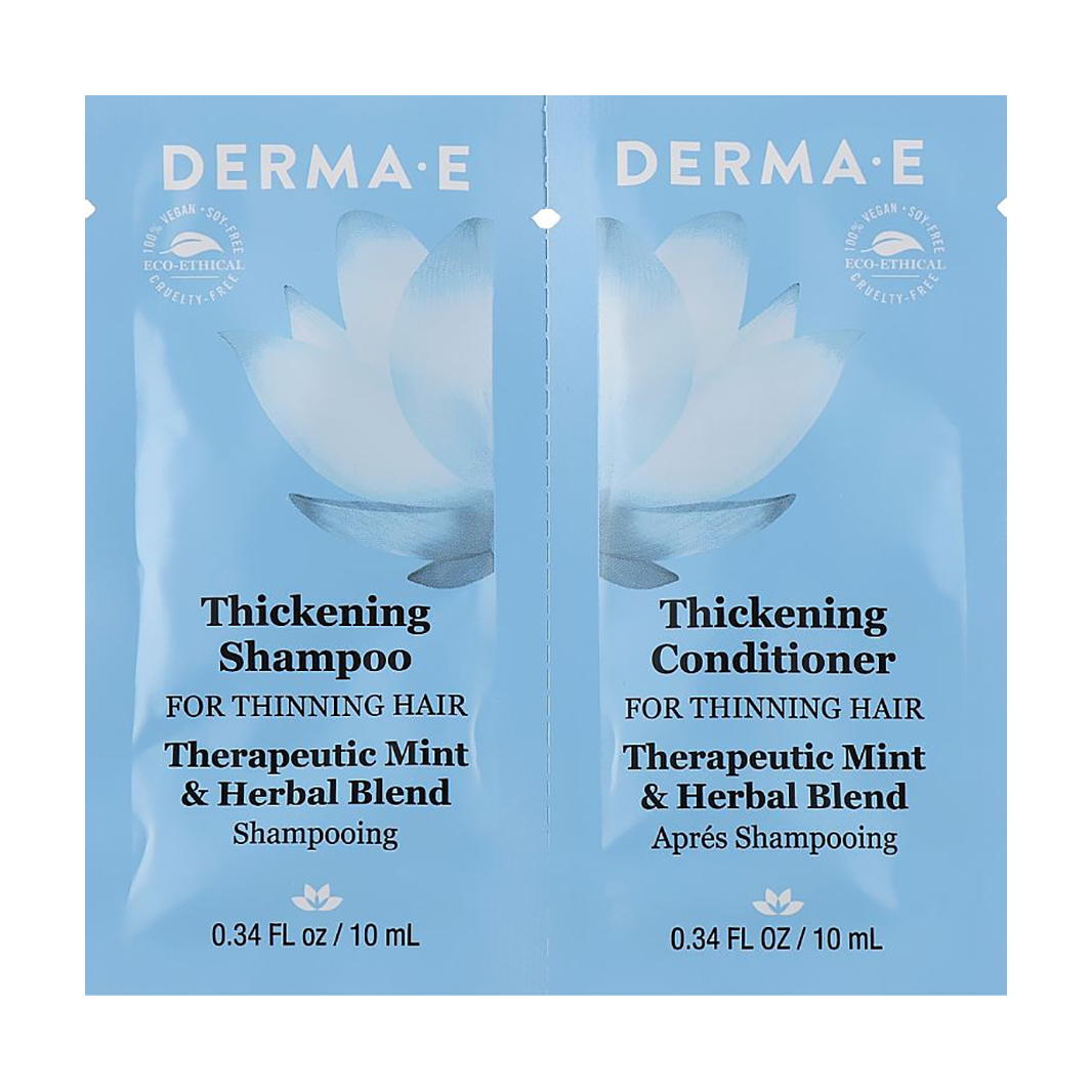 

Набір пробників для волосся Derma E Thickening (шампунь, 10 мл + кондиціонер, 10 мл)