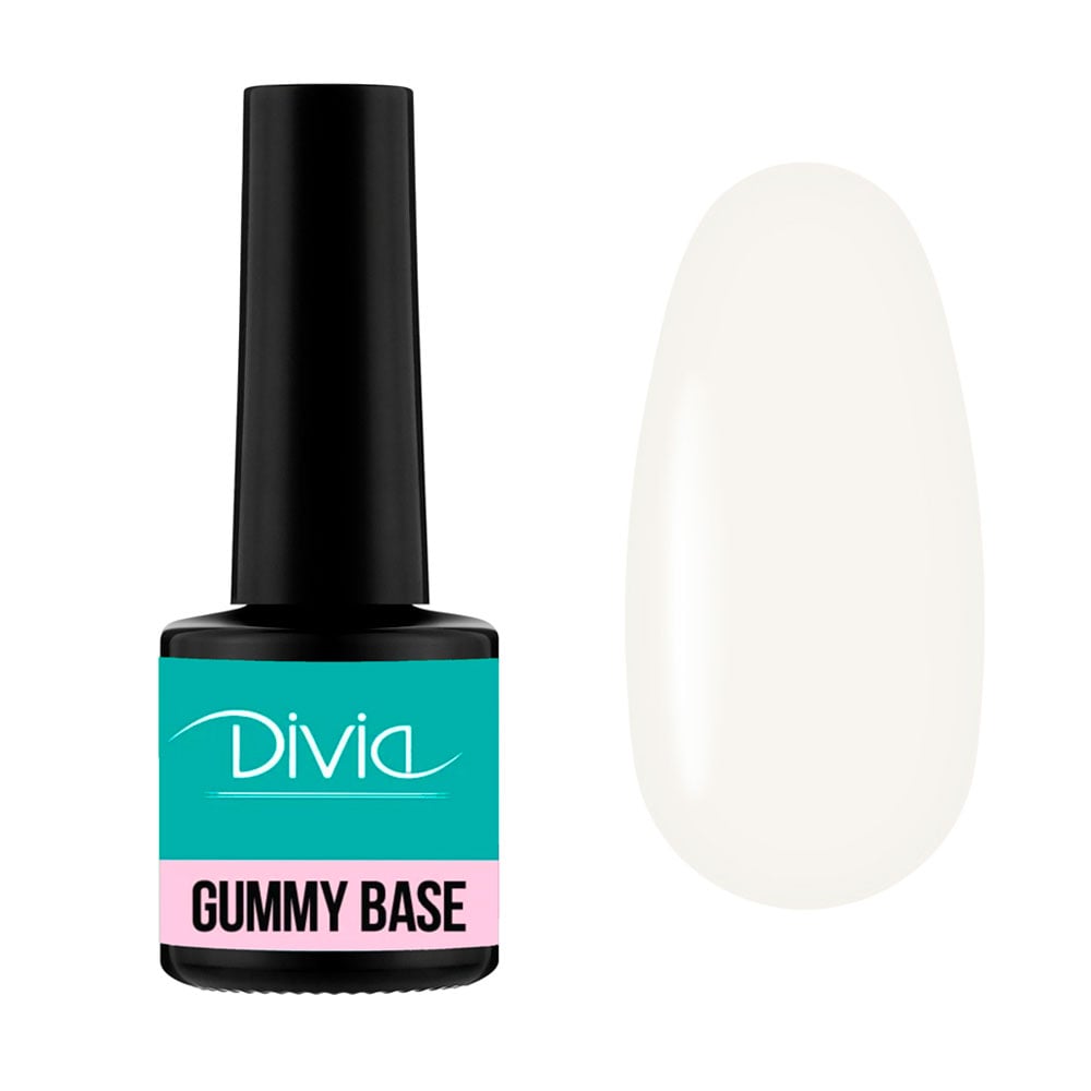 Камуфлювальна база для гель-лаку Divia Gummy Base Di1007, GB12 Milky White, 8 мл