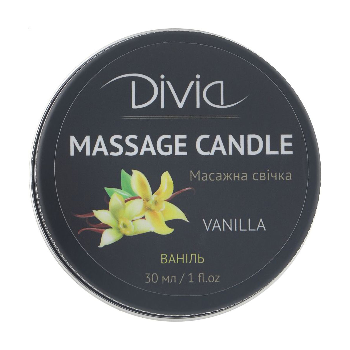 

Свічка масажна Divia Massage Candle 03 Ваніль, 30 мл
