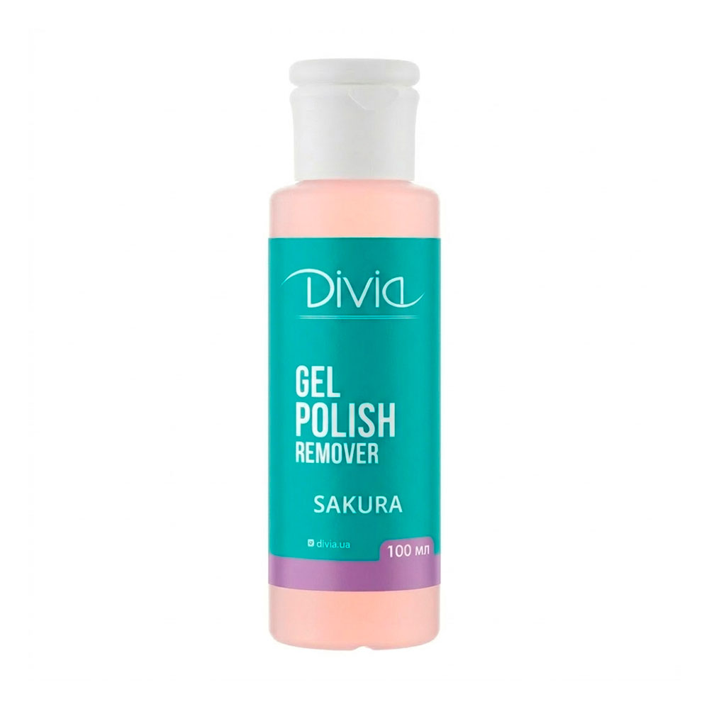 

Рідина для зняття гель-лаку Divia Gel Polish Remove Sakura з екстрактом сакури, 100 мл