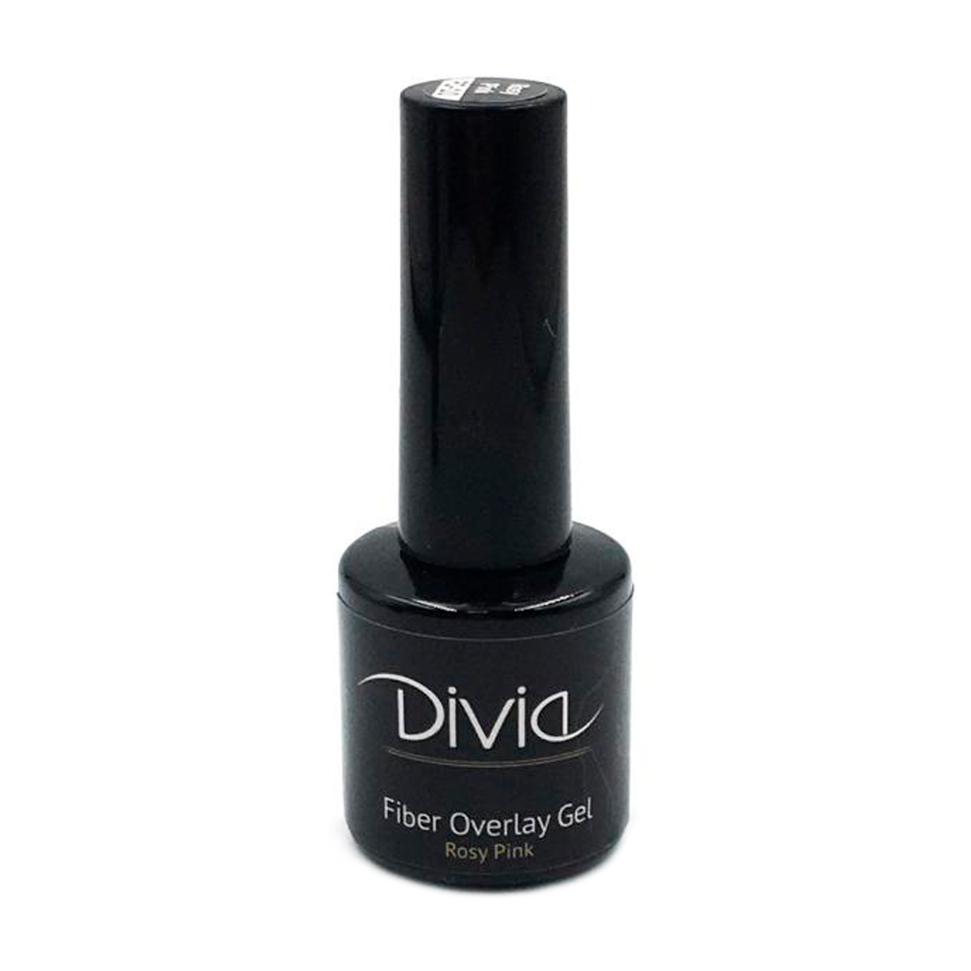 

Уцінка! Файбер база для гель-лаку Divia Fiber Overlay Gel Di1004, з армуючими волокнами, FO10 Rosy Pink, 8 мл