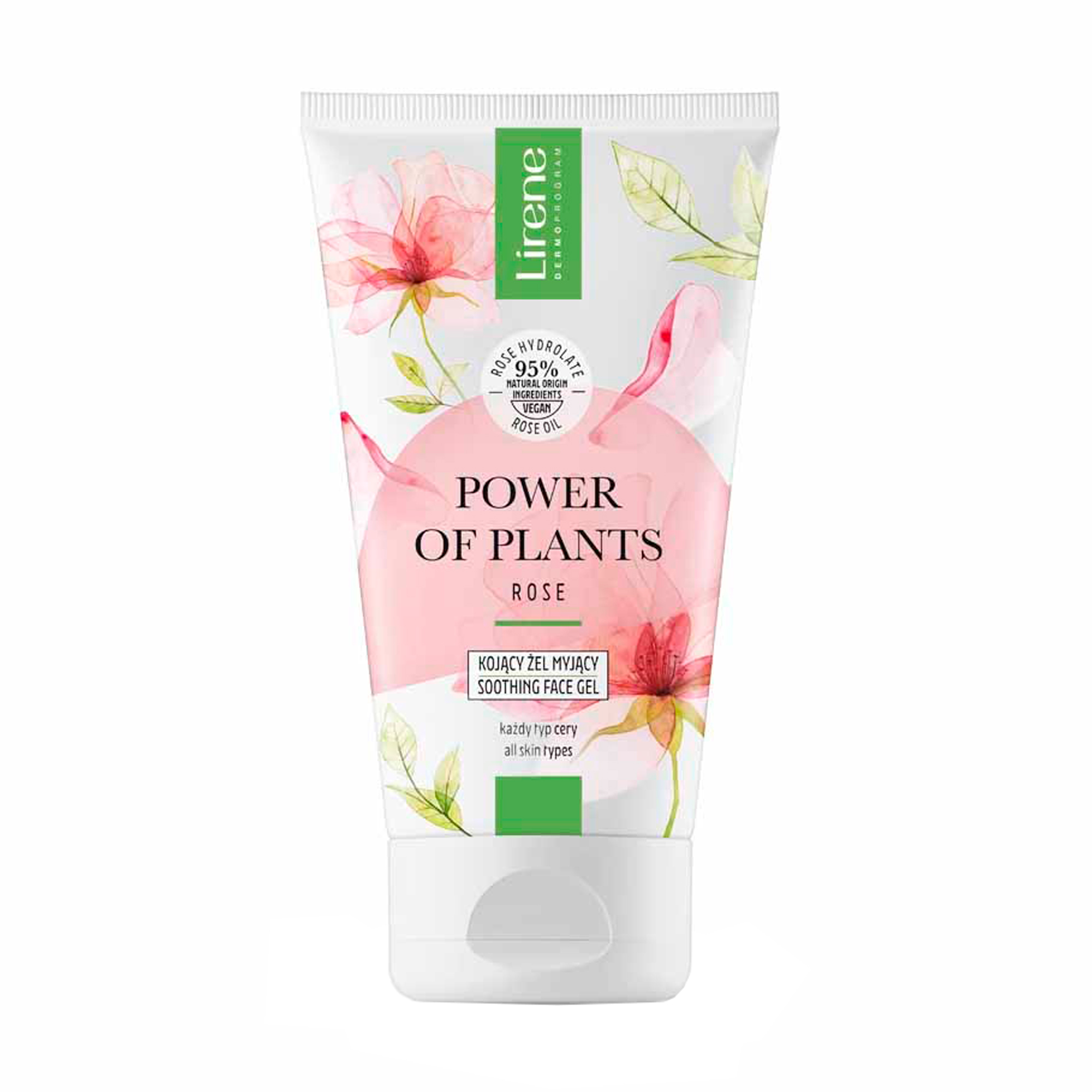 

Заспокійливий гель для вмивання Lirene Power Of Plants Soothing Face Gel Rose, 150 мл