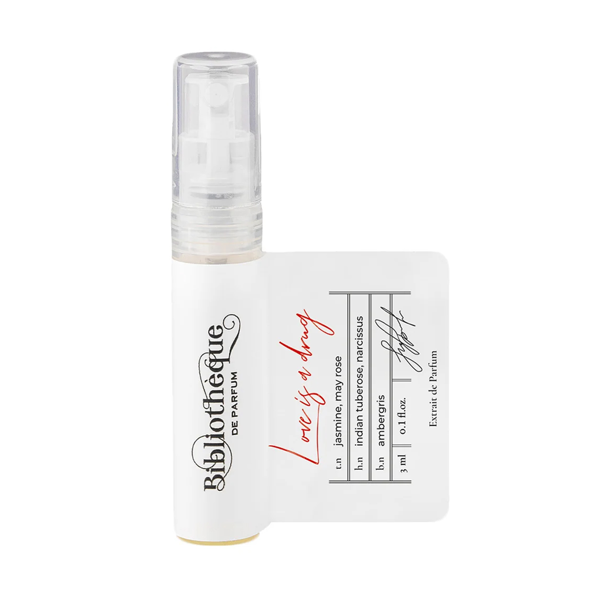 

Bibliotheque de Parfum Love Is a Drug Парфумована вода жіноча, 3 мл (пробник)