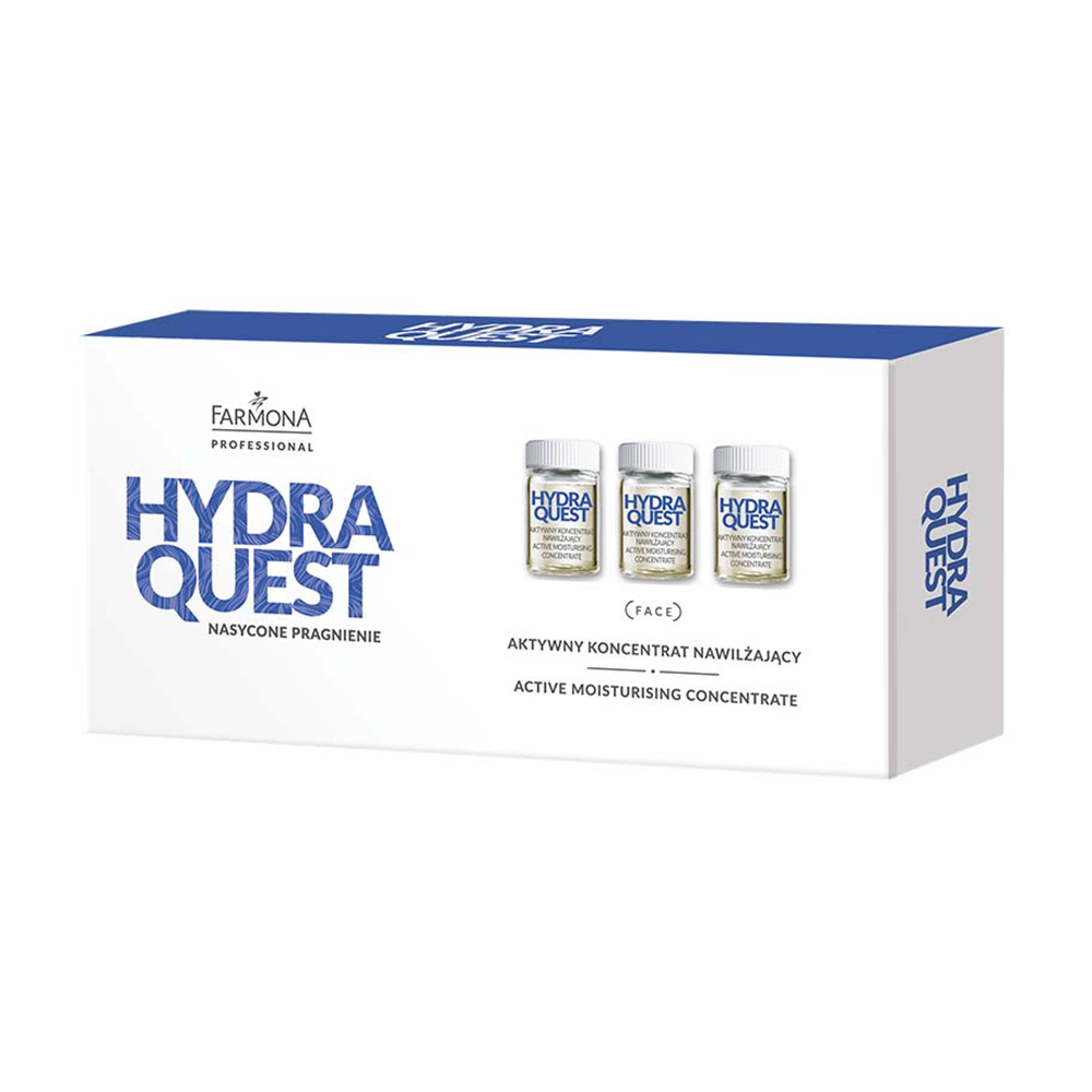 

Уцінка! Активний зволожувальний концентрат для обличчя Farmona Professional Hydro Quest Active Moisturizing Concentrate, 5*10 мл