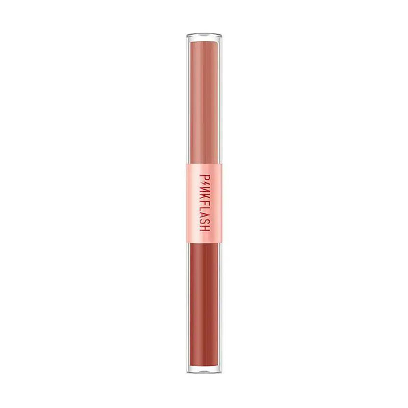 

Подвійна помада-блиск для губ 2в1 Pinkflash Duo Lipgloss D01, 2*1.4 г