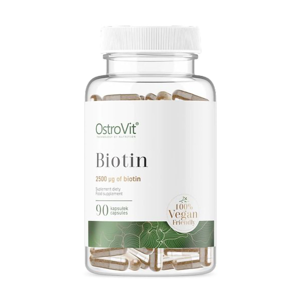 

Біотин Веге OstroVit Biotin Vege 2500 мгк, 90 капсул