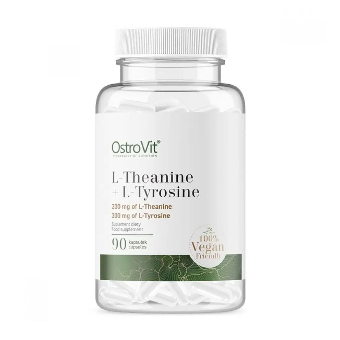 

L-Теанін + L-Тирозин OstroVit L-Theanine + L-Tyrosine Vege, 90 капсул
