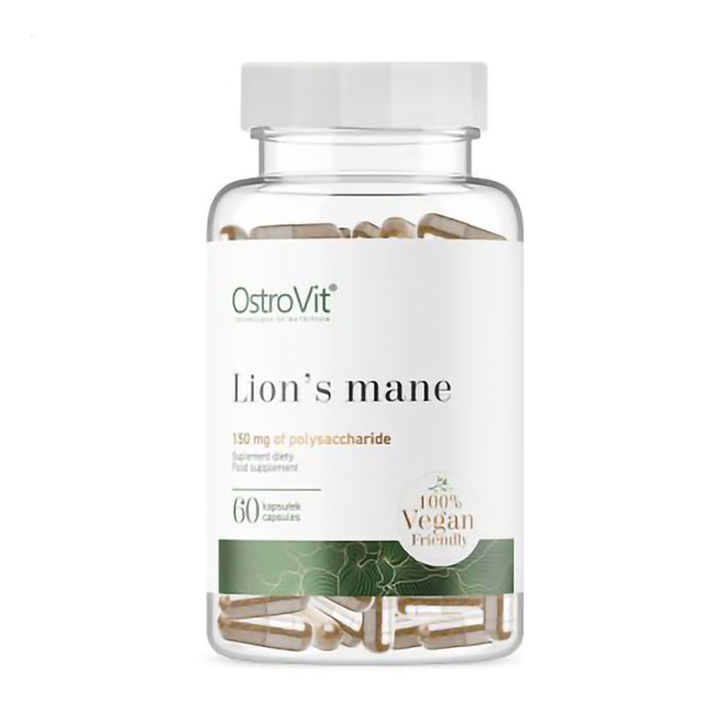 

Гриб Левова грива OstroVit Lion's Mane Vege, 60 капсул