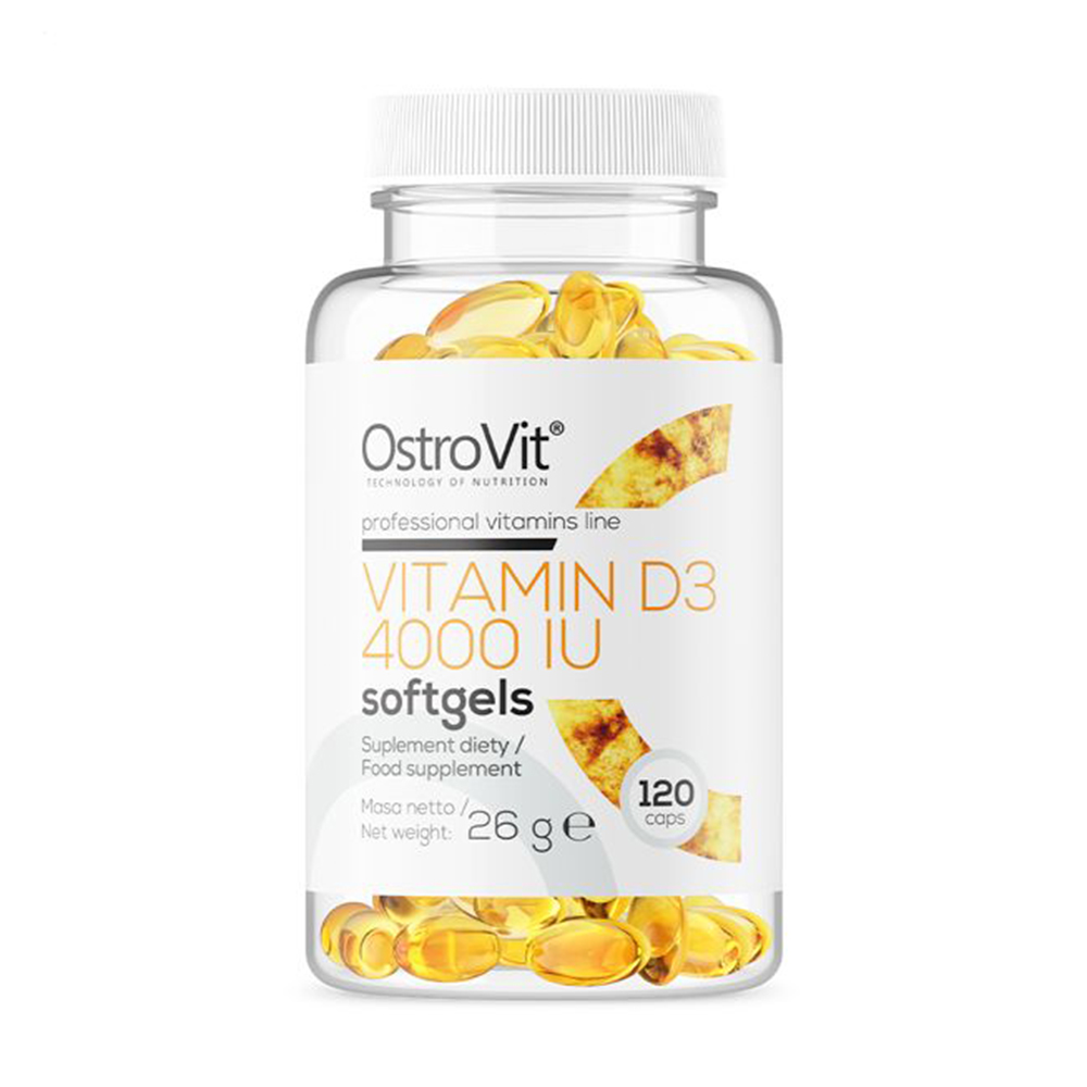 

Вітамін Д3 OstroVit Vitamin D3 Softgels 4000 МО, 120 желатинових капсул