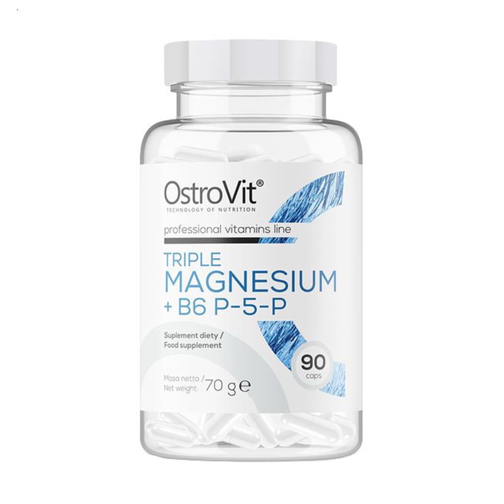 

Вітамінно-мінеральний комплекс OstroVit Triple Magnesium + B6 P-5-P, 90 капсул