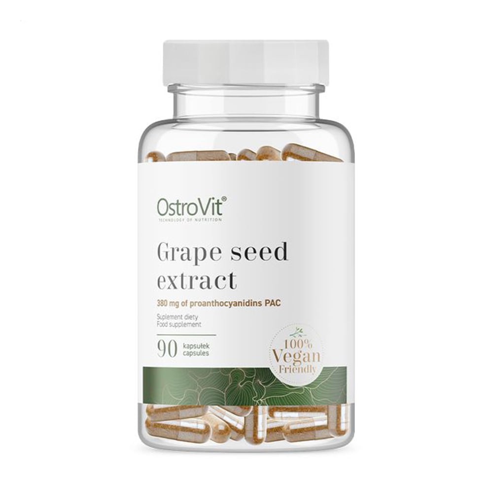 

Екстракт виноградних кісточок OstroVit Grape Seed Extract 380 мг, 90 капсул