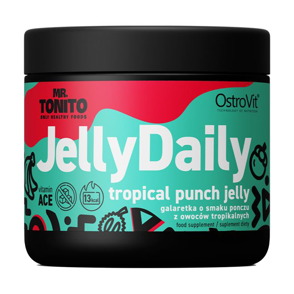 

Дієтична добавка желе без цукру в порошку OstroVit Mr. Tonito Jelly Daily зі смаком тропічного пуншу, 350 г