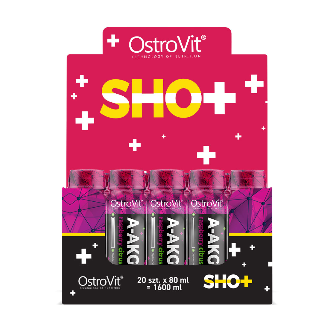 

Уцінка! Амінокислоти OstroVit A-AKG Shot в рідині, 20*80 мл