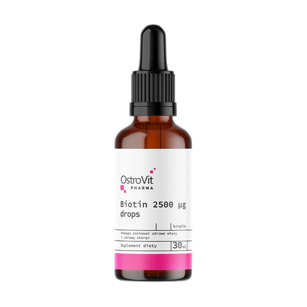 

Біотин OstroVit Pharma Biotin Drops 2500 мкг, в краплях, 30 мл