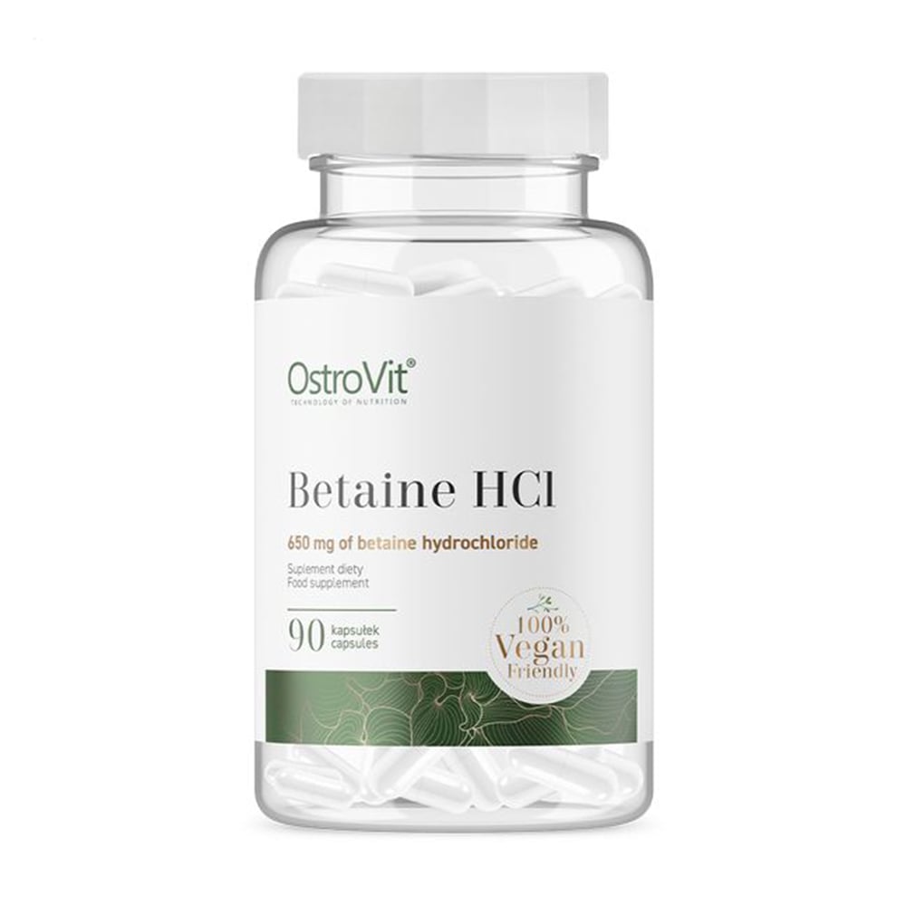 

Бетаїн HCl OstroVit Betaine HCl Vege 650 мг, 90 капсул
