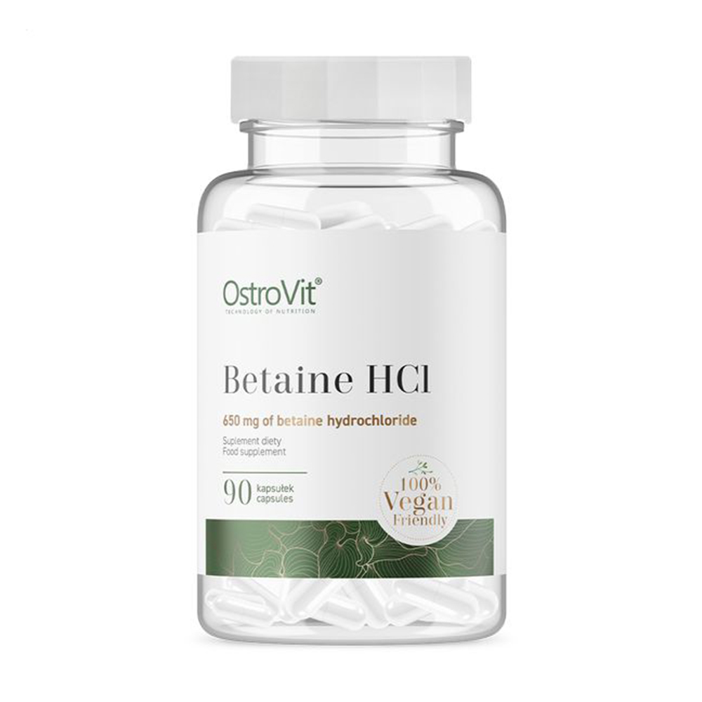 

Бетаїн HCl OstroVit Betaine HCl Vege 650 мг, 90 капсул