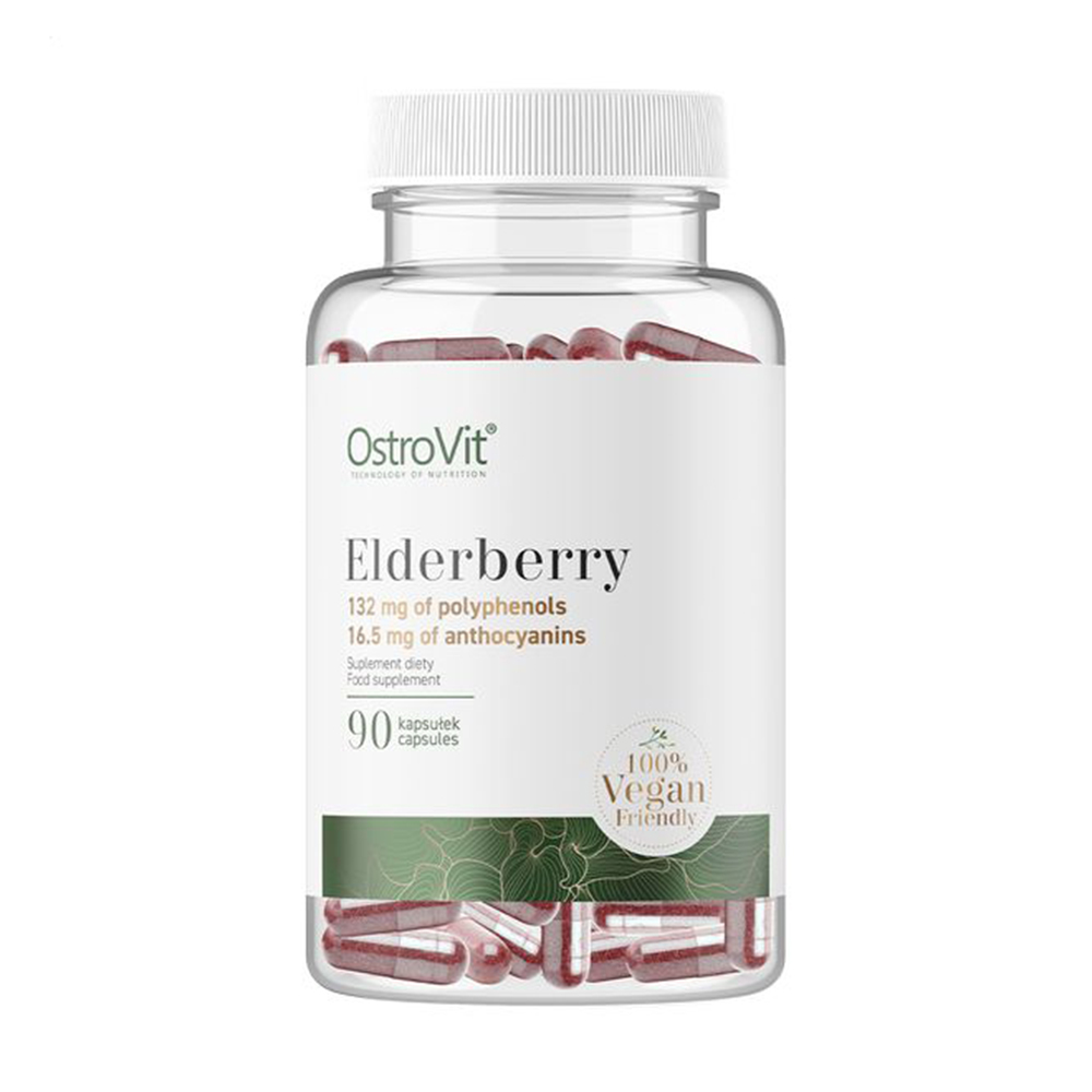 

Бузина OstroVit Elderberry Vege, 90 капсул