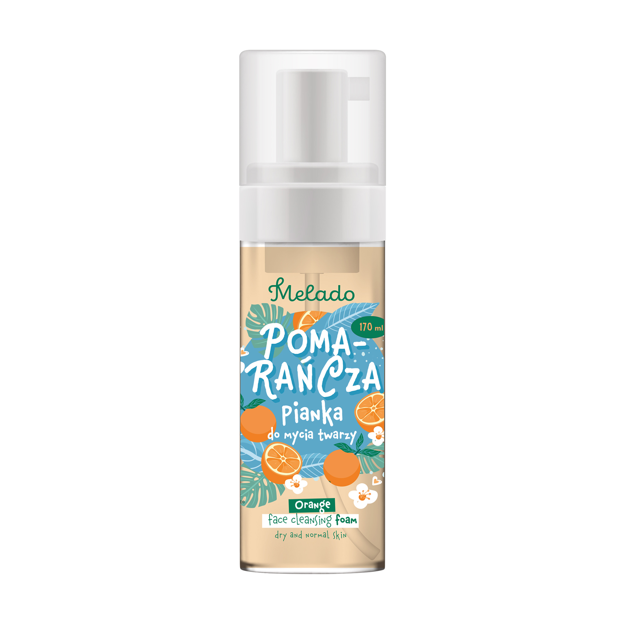 

Пінка для вмивання Melado Face Cleaning Foam Orange Апельсин, для сухої та нормальної шкіри, 170 мл