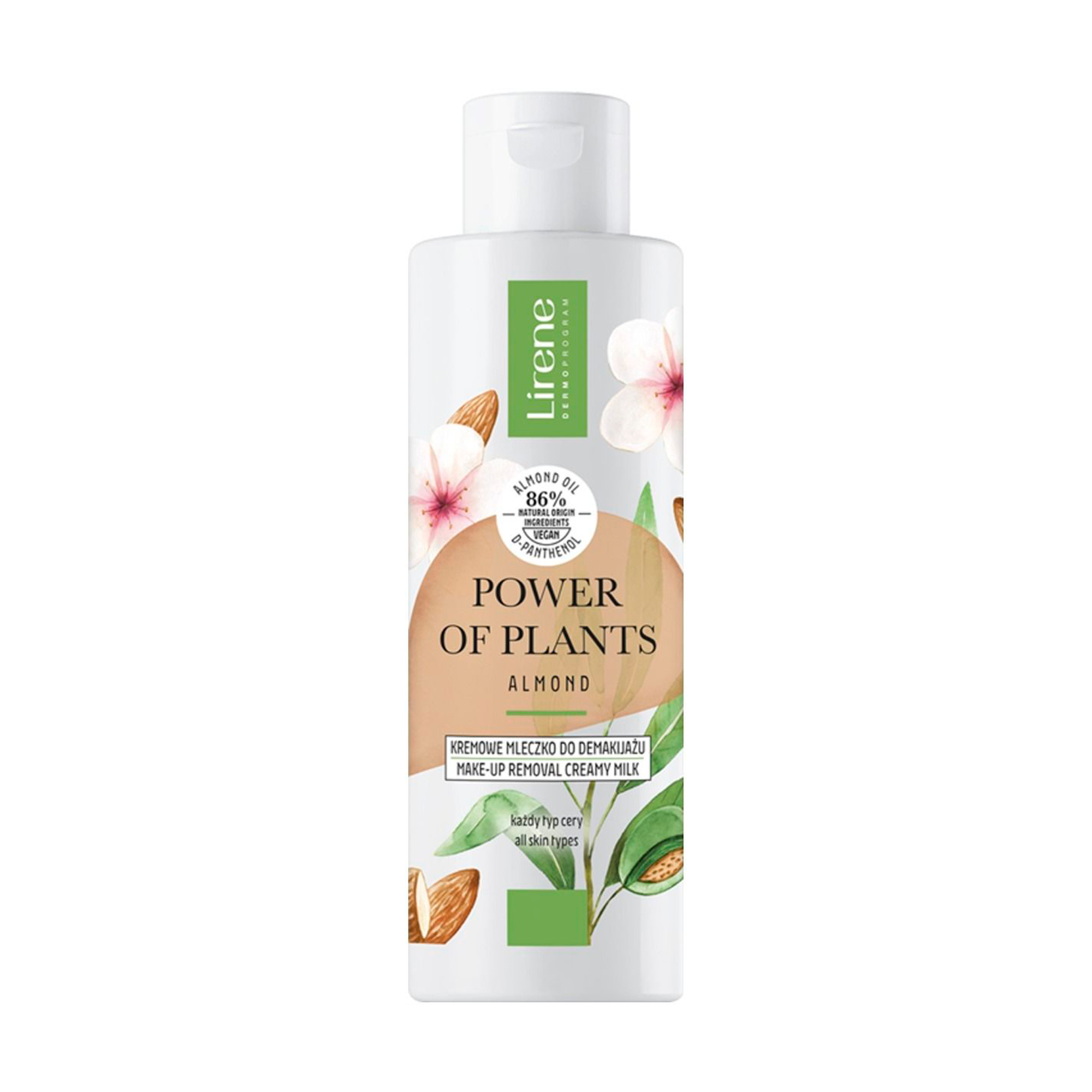 

Кремове молочко для демакіяжу Lirene Power of Plants Мигдаль, 200 мл