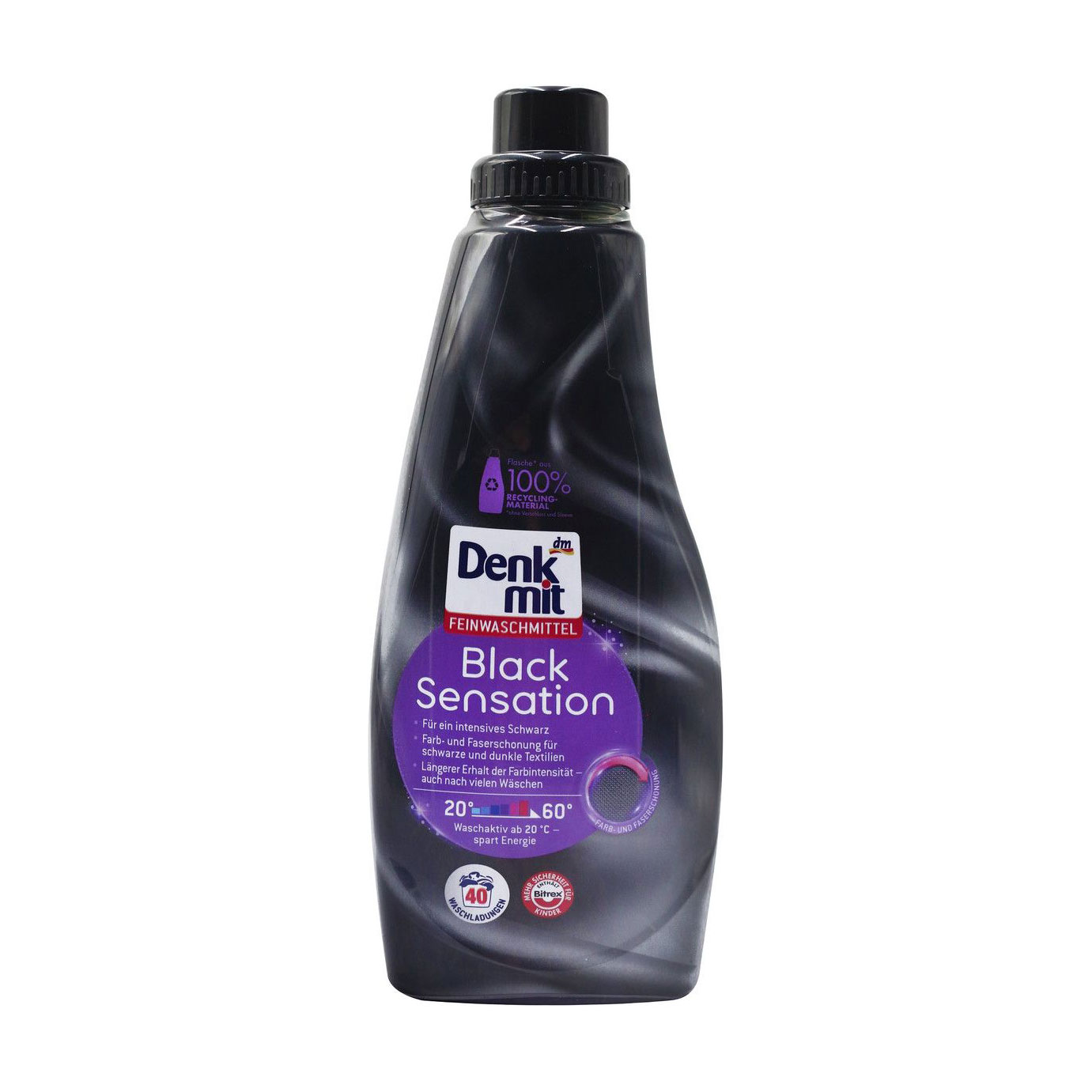 

Гель для прання чорних речей DenkMit Black Sensation, 40 циклів прання, 1 л