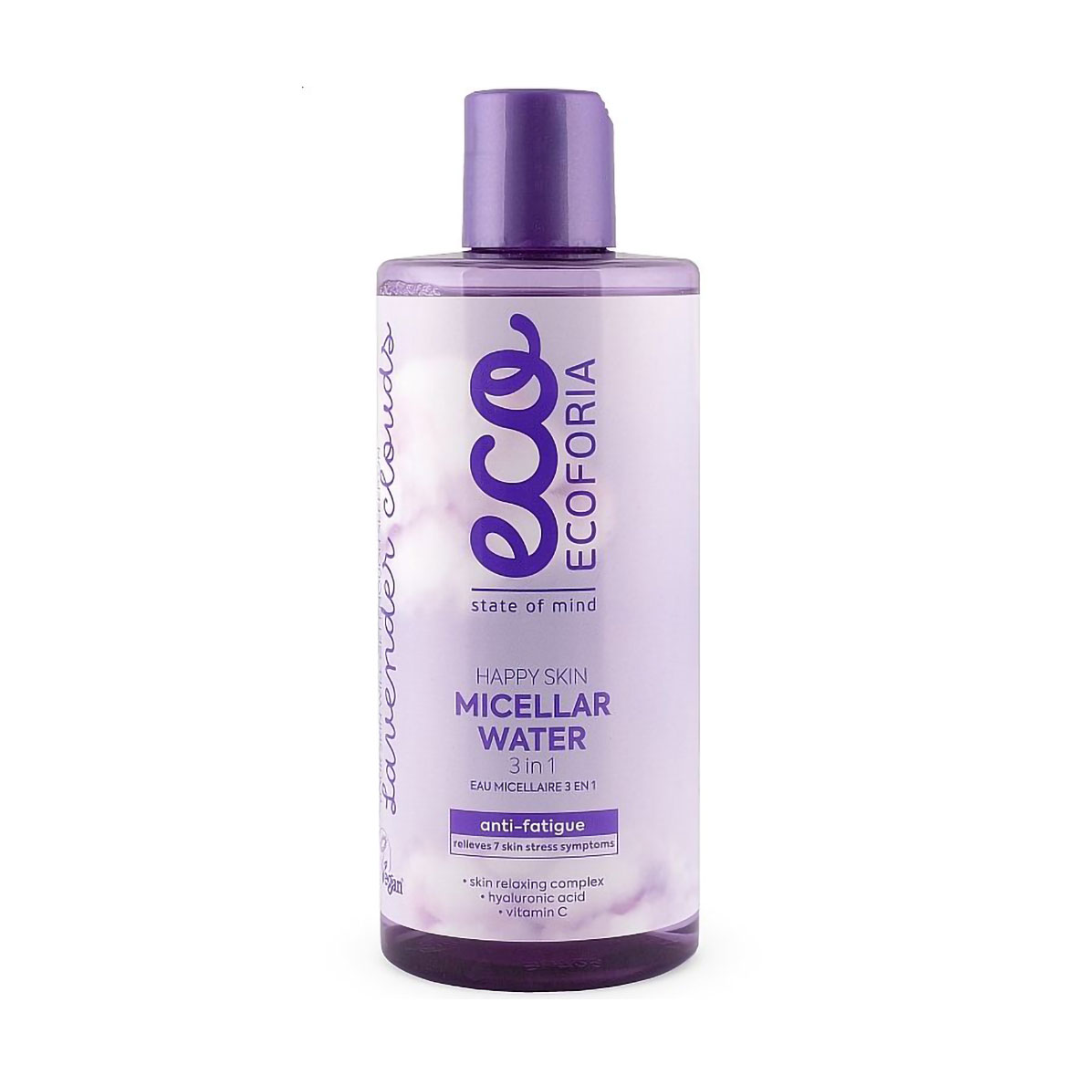 

Уцінка! Міцелярна вода Ecoforia Lavender Clouds Happy Skin Micelar Water 3 в 1, 300 мл