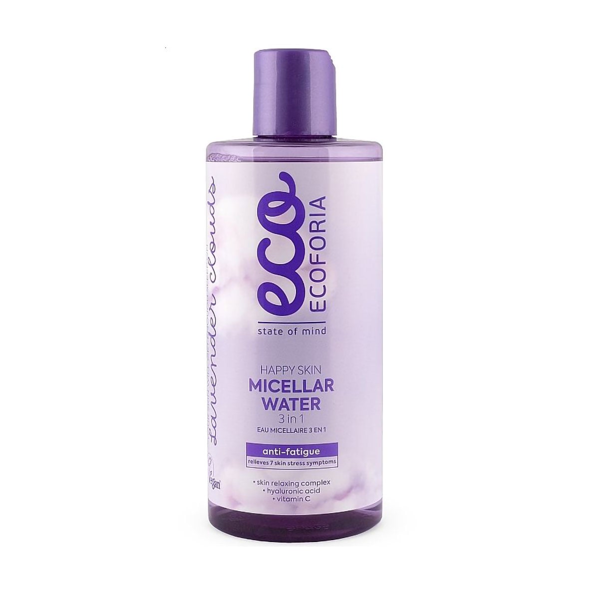 

Міцелярна вода Ecoforia Lavender Clouds Happy Skin Micelar Water 3 в 1, 300 мл