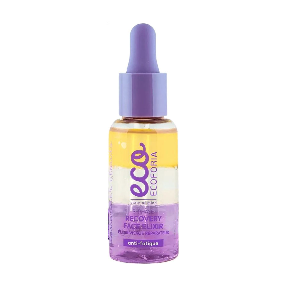 

Уцінка! Трифазний еліксир для обличчя Ecoforia Lavender Clouds Recovery Face Elixir, 30 мл