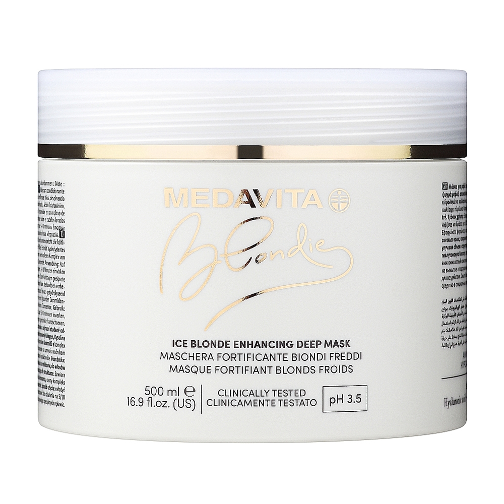 

Маска для посилення кольору Medavita Blondie Ice Blonde Enhancing Deep Mask для холодних відтінків світлого волосся, 500 мл
