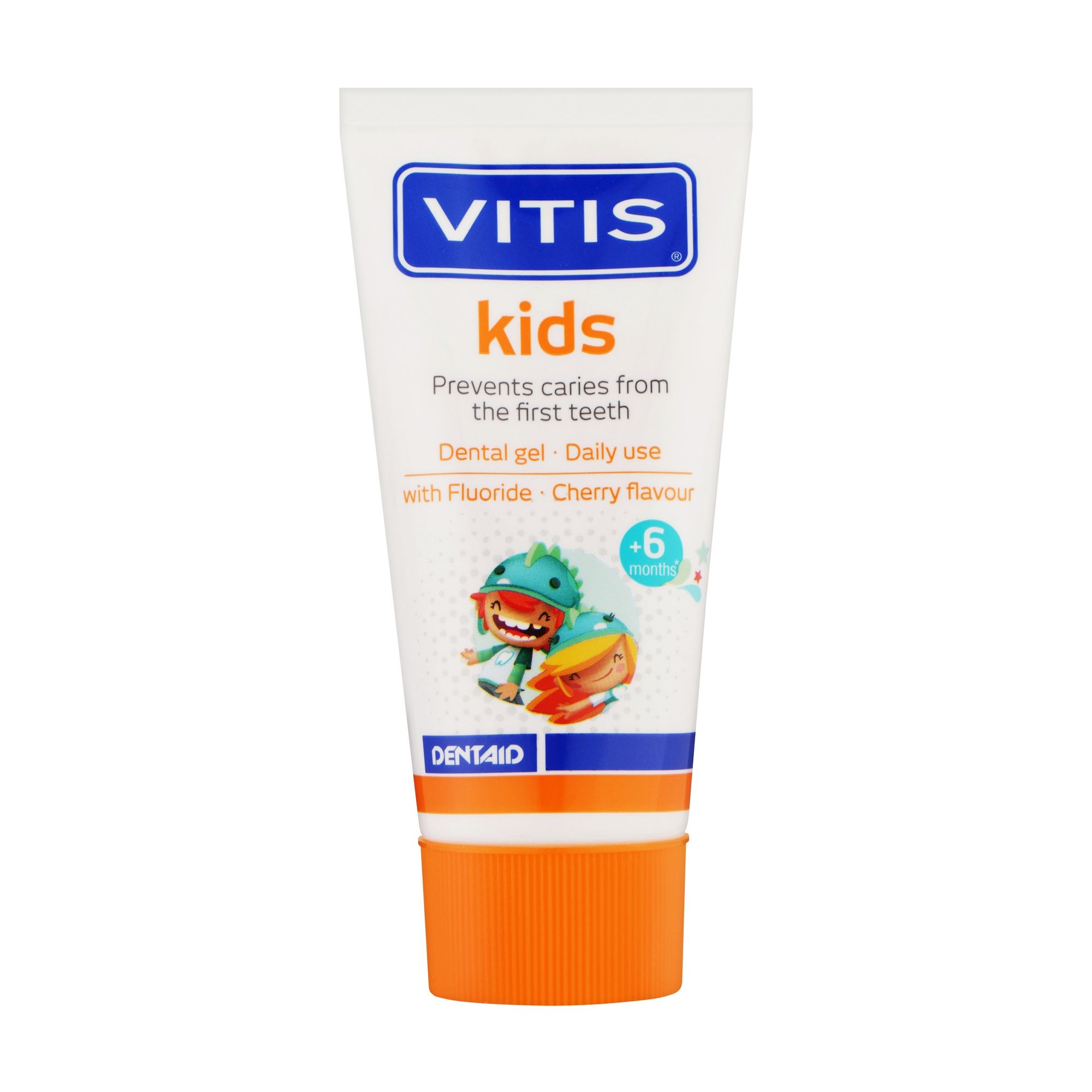 

Дитяча зубна гель-паста Dentaid Vitis Kids Dental Gel зі смаком вишні, 50 мл
