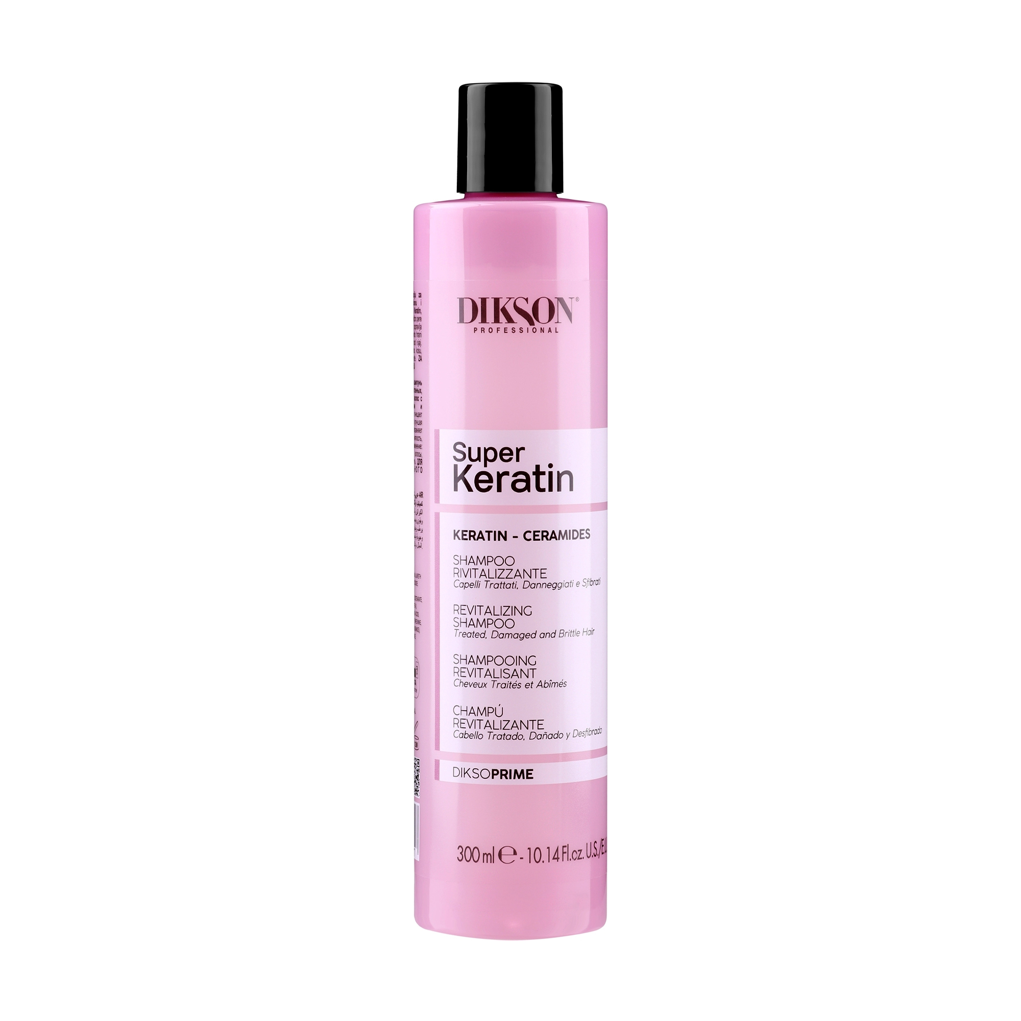

Відновлювальний шампунь Dikson DiksoPrime Super Keratin Shampoo для фарбованого, пошкодженого та ламкого волосся, з кератином та церамідами, 300 мл