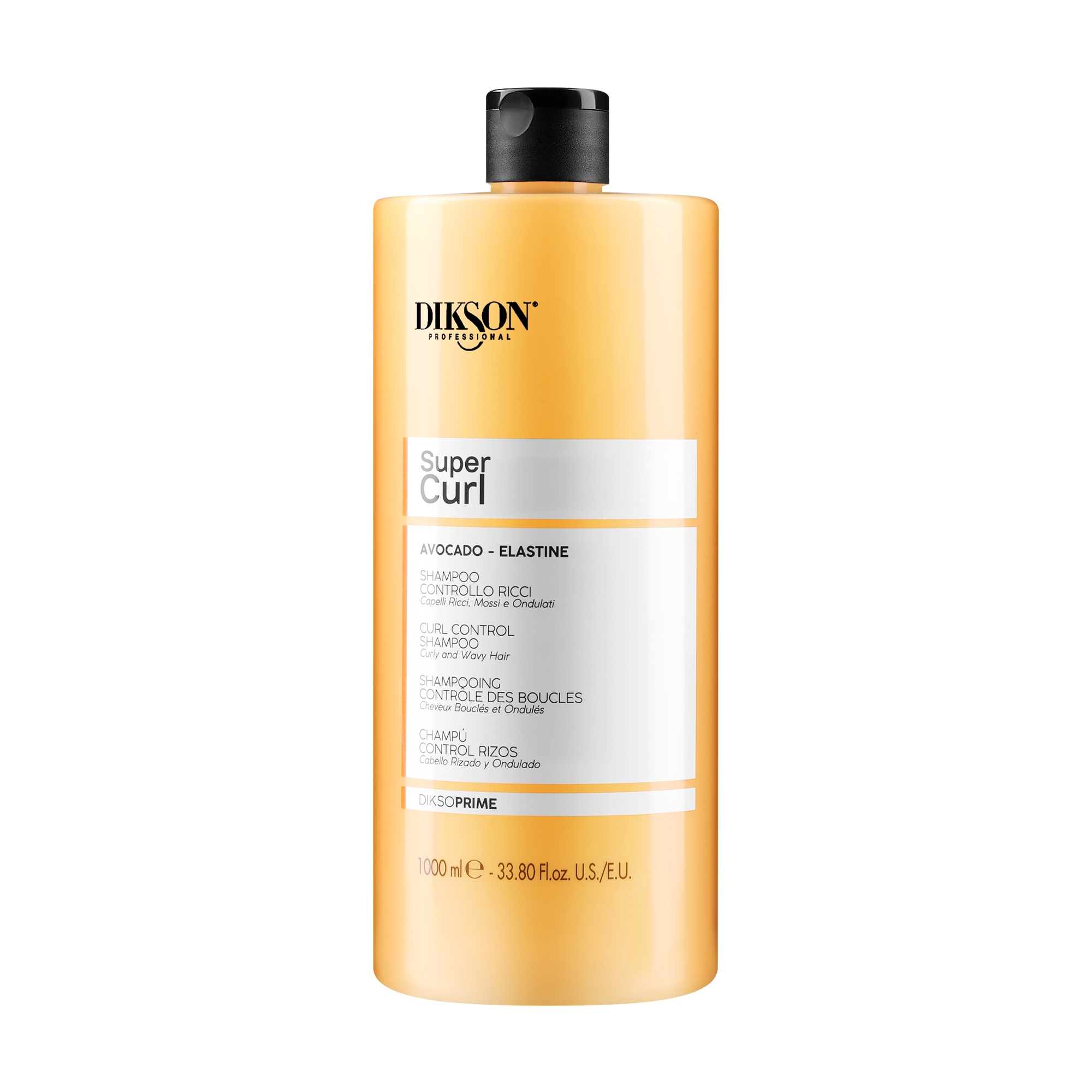 

Шампунь Dikson DiksoPrime Super Curl Shampoo для кучерявого та хвилястого волосся, з авокадо та еластином, 1 л