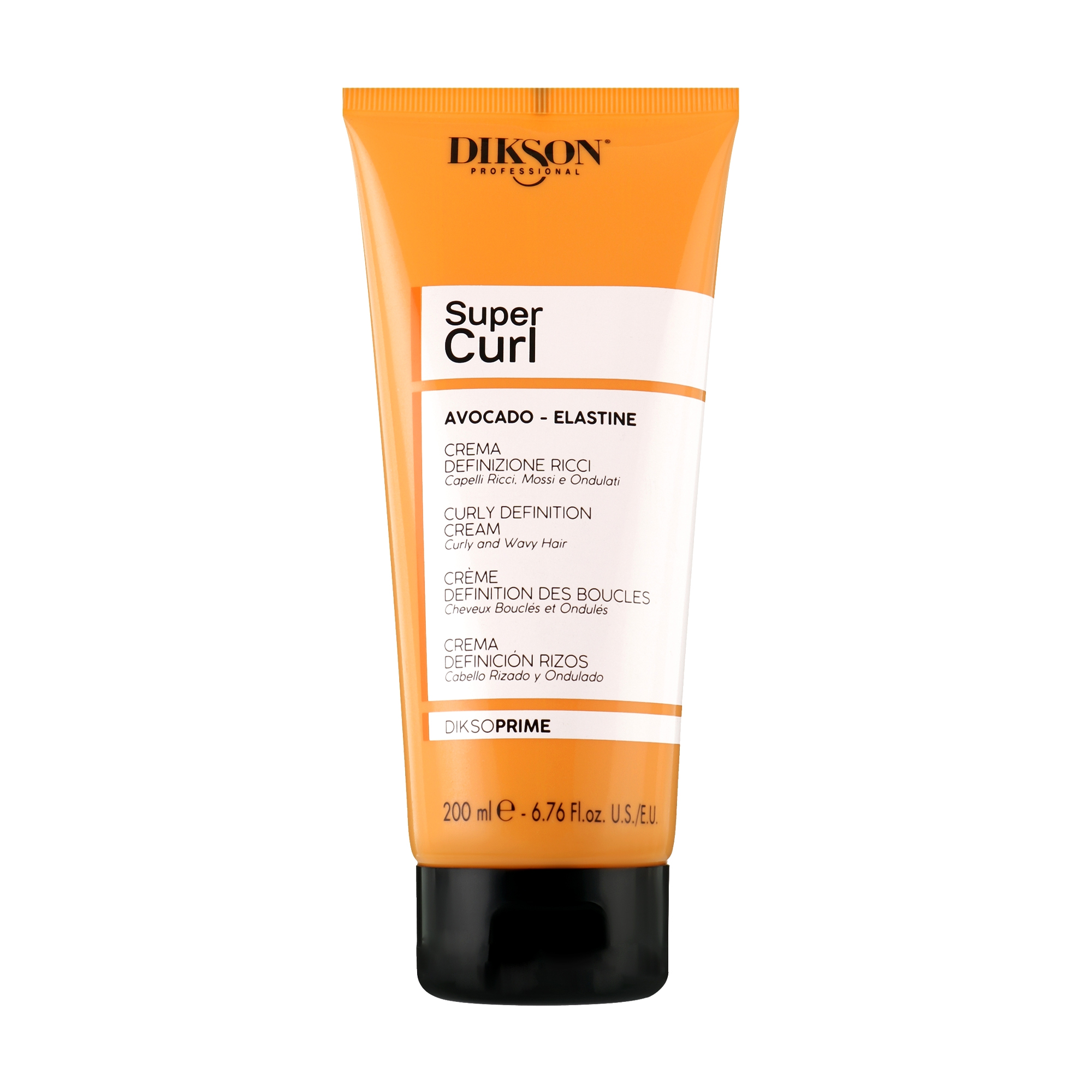 

Крем Dikson DiksoPrime Super Curl Curly Definition Cream для кучерявого та хвилястого волосся, з авокадо та еластином, 200 мл