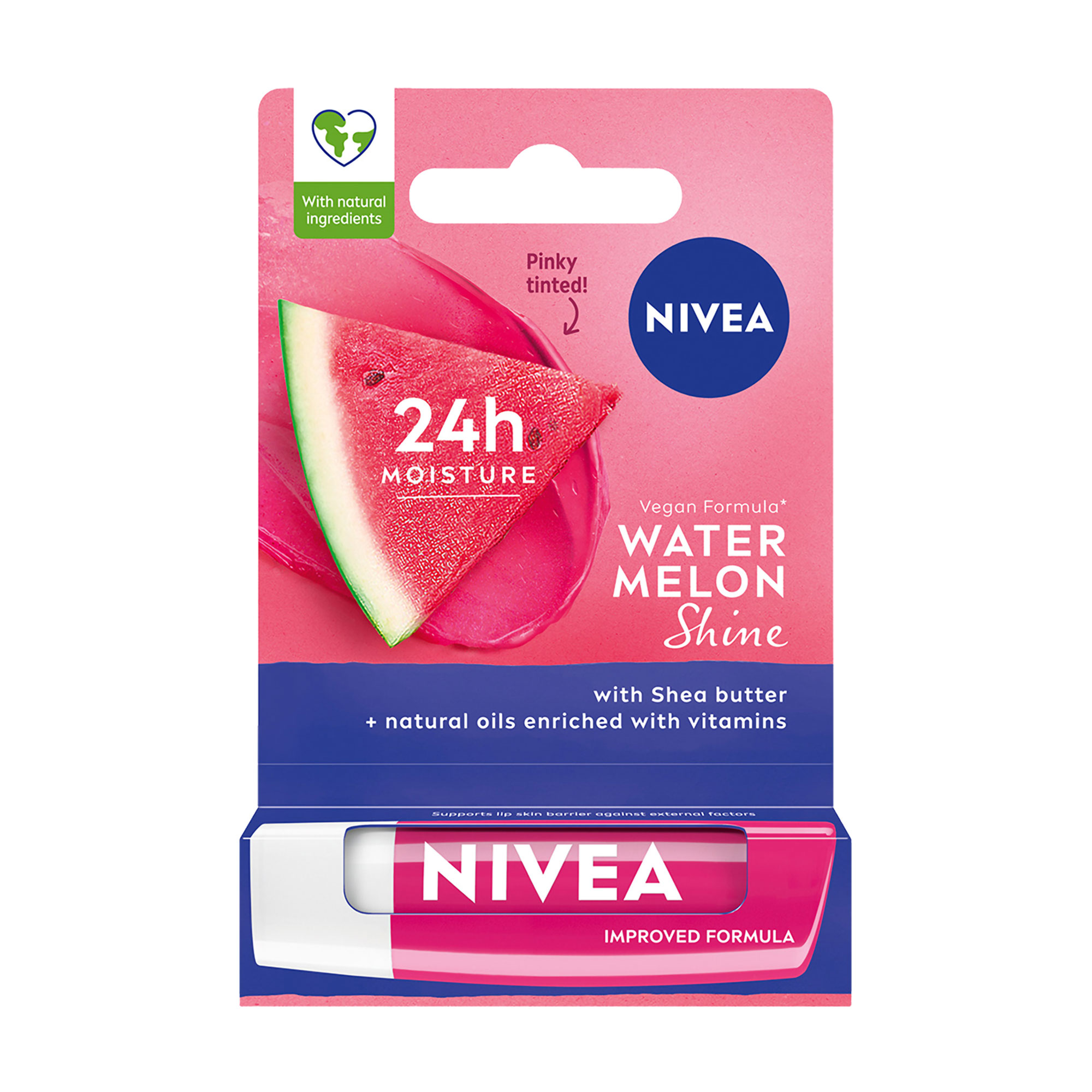 

Уцінка! Бальзам-догляд для губ NIVEA Watermelon Shine Кавунове сяйво, 4.8 г