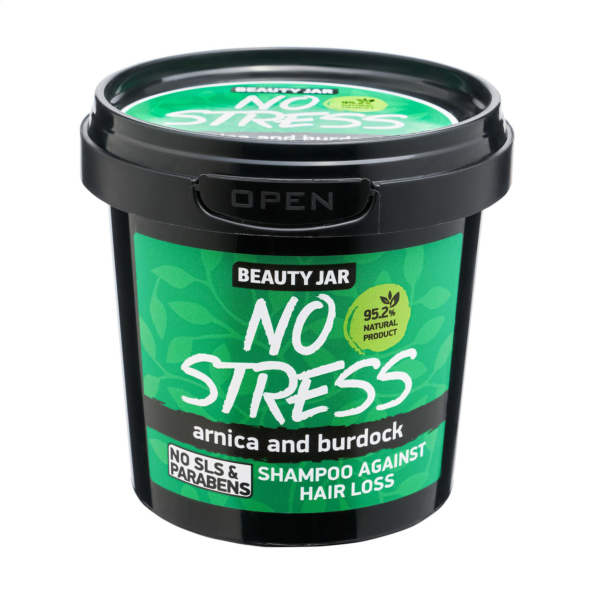 

Шампунь Beauty Jar No Stress Shampoo проти випадіння волосся, з арнікою та лопухом, 250 мл