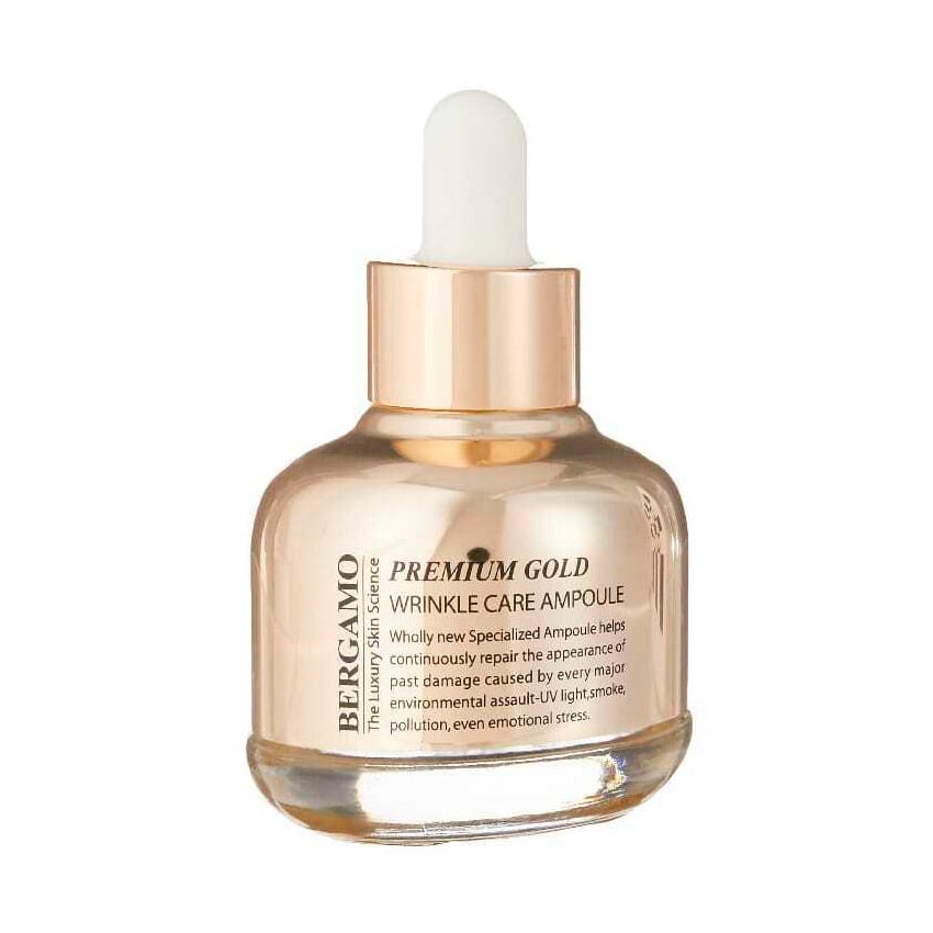 

Ампульна сироватка для обличчя Bergamo Premium Gold Wrinkle Care Ampoule проти зморщок, із золотом, 30 мл