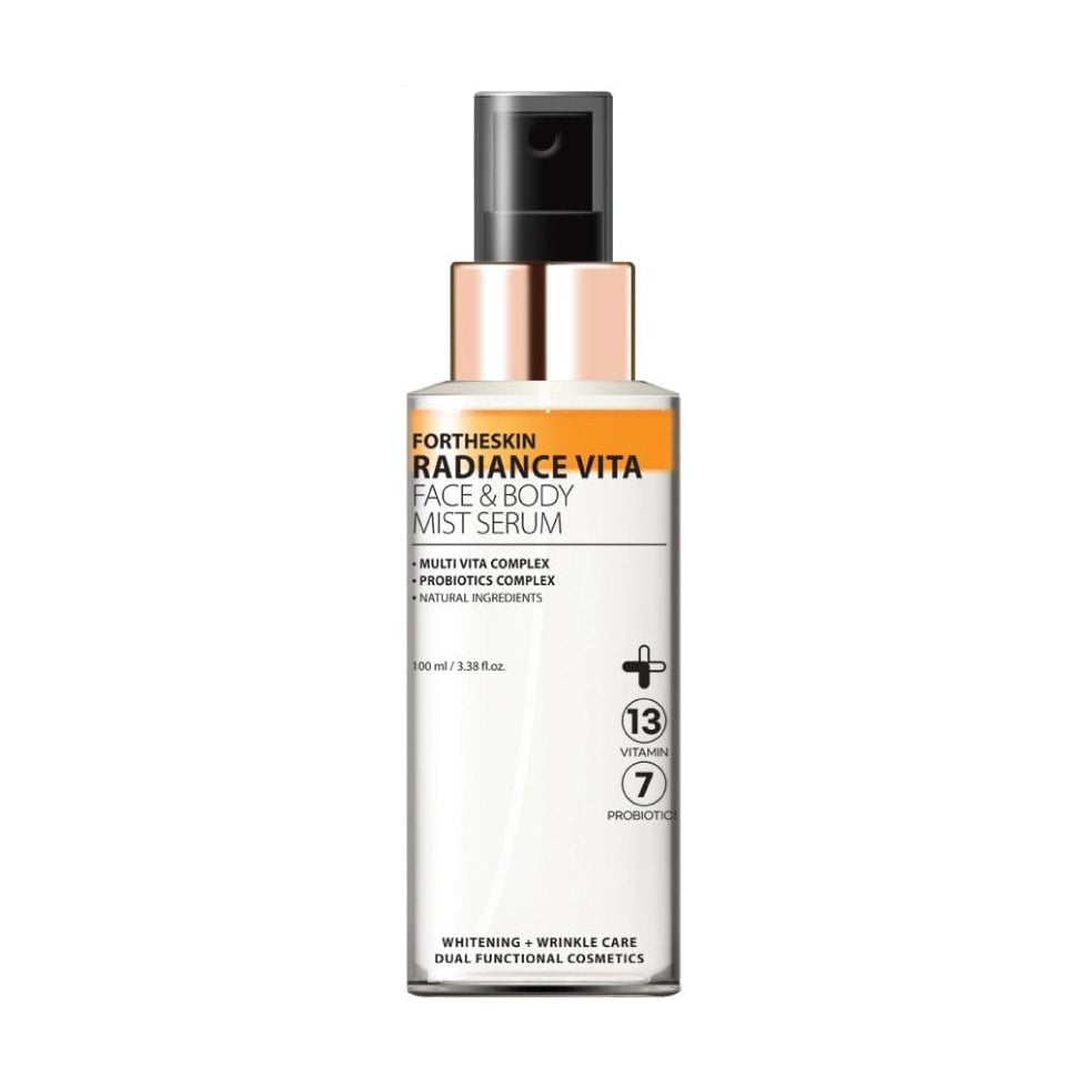 

Уцінка! Спрей-сироватка для обличчя та тіла Fortheskin Radiance Vita Face & Body Mist Serum, 110 мл