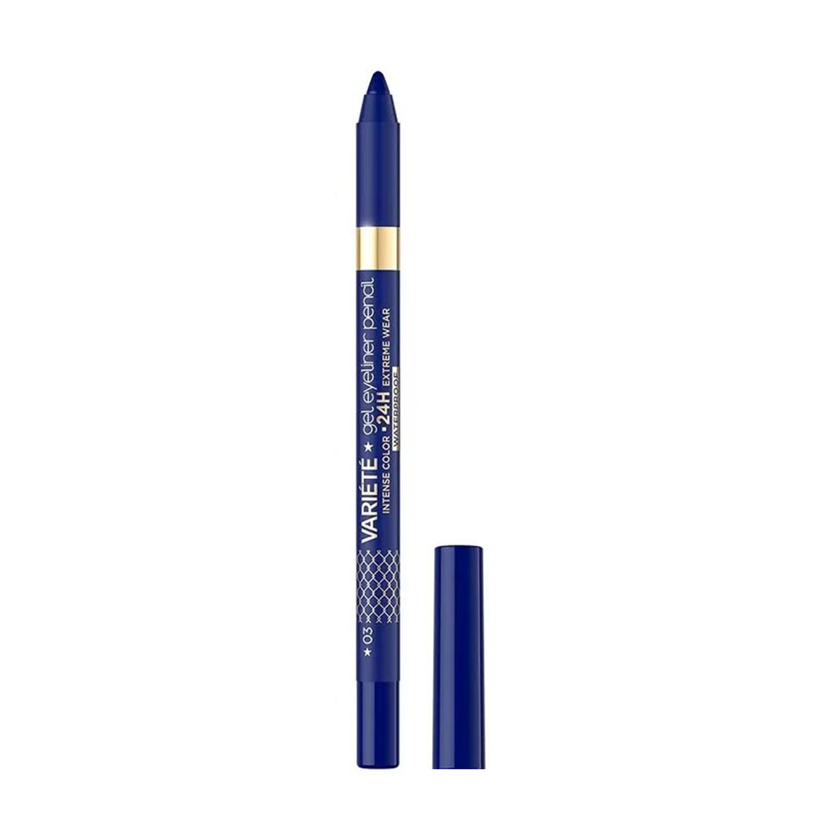 

Водостійкий гелевий олівець для очей Eveline Cosmetics Variete Gel Eyeliner Pencil Waterproof, 03 Blue, 1 г