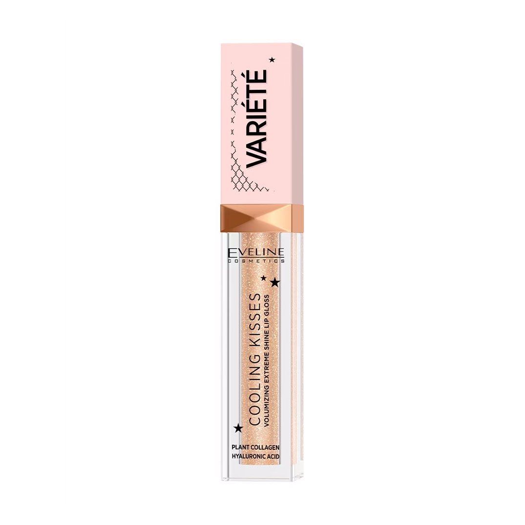 

Блиск для губ Eveline Cosmetics Variete Cooling Kisses з охолоджувальним ефектом, 01 Ice Mint, 6.8 мл