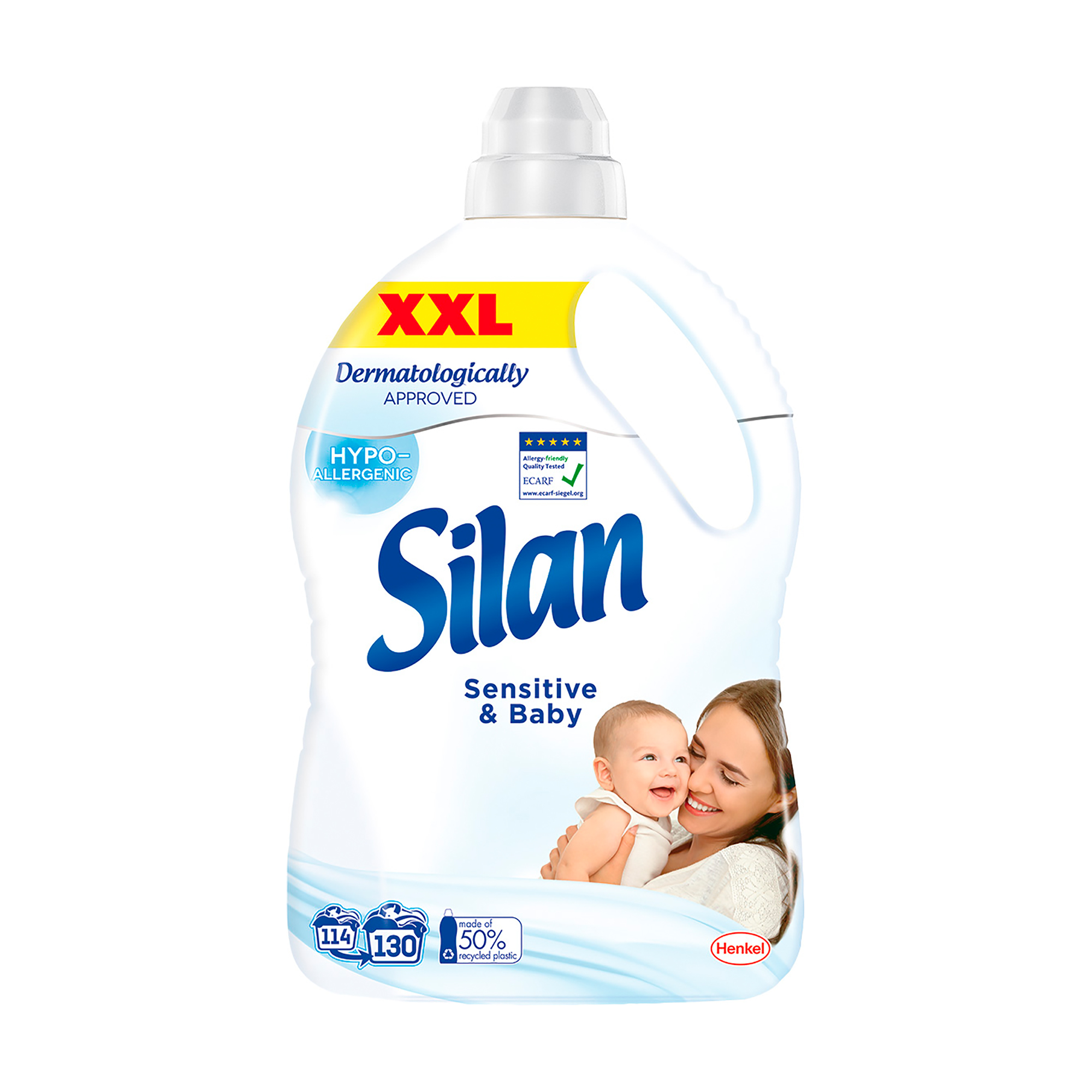 

Уцінка! Кондиціонер для білизни Silan Sensitive & Baby, 130 циклів прання, 2.86 л
