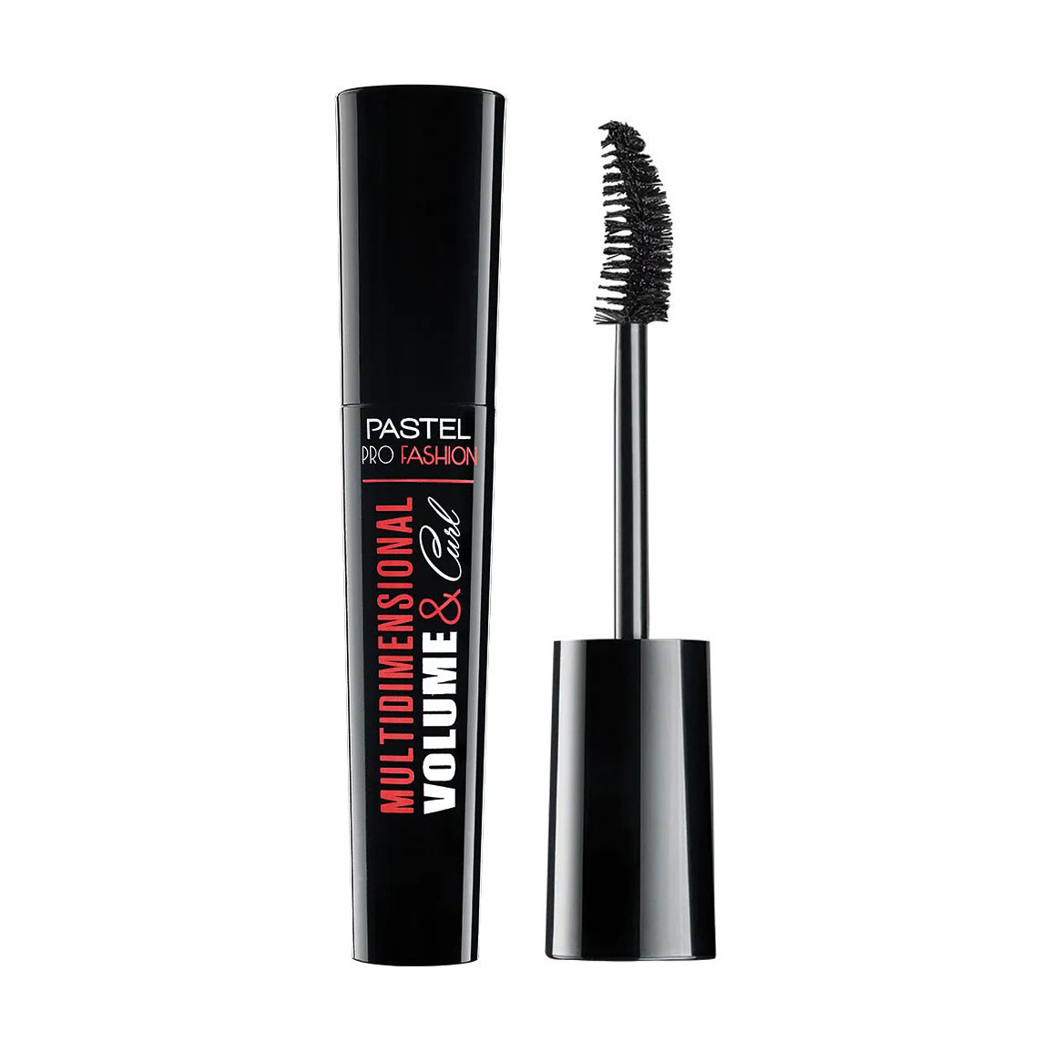 

Туш для вій Pastel Profashion Multidimensional Volume & Curl Mascara багатовимірний об'єм та підкручення, Black, 12 мл