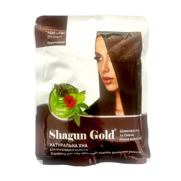

Натуральна хна для волосся Shagun Gold, Natural Brown, 25 г
