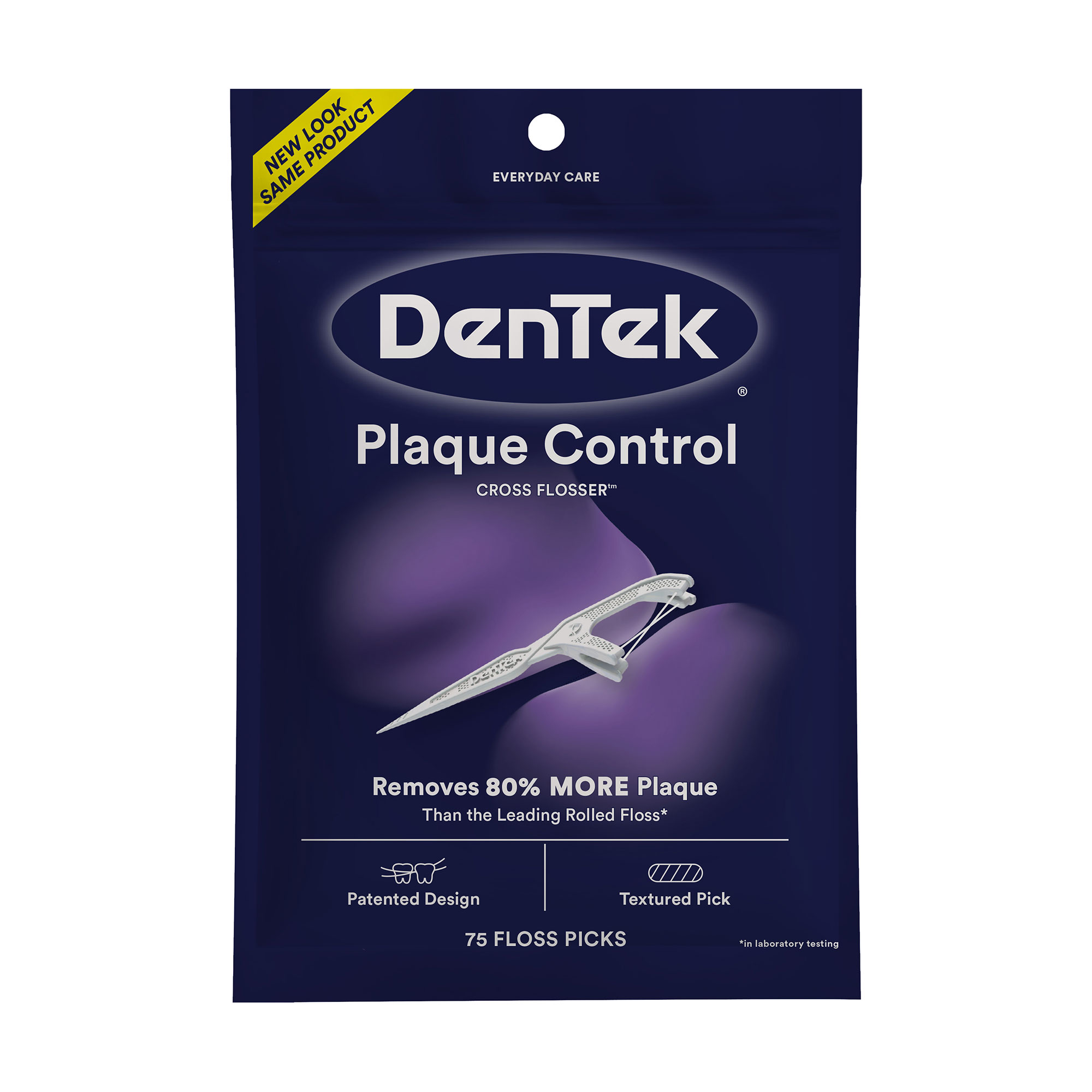 

Флос-зубочистки DenTek Перехресне очищення та контроль зубного нальоту, 75 шт
