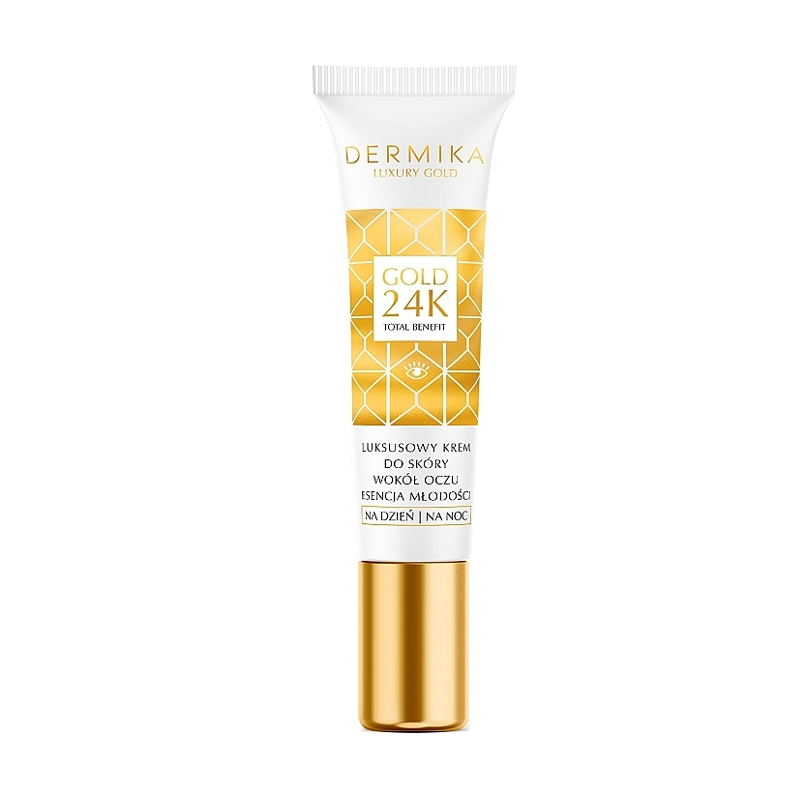 

Уцінка! Крем для шкіри навколо очей Dermika Luxury Gold 24K Total Benefit Eye Cream, 15 мл