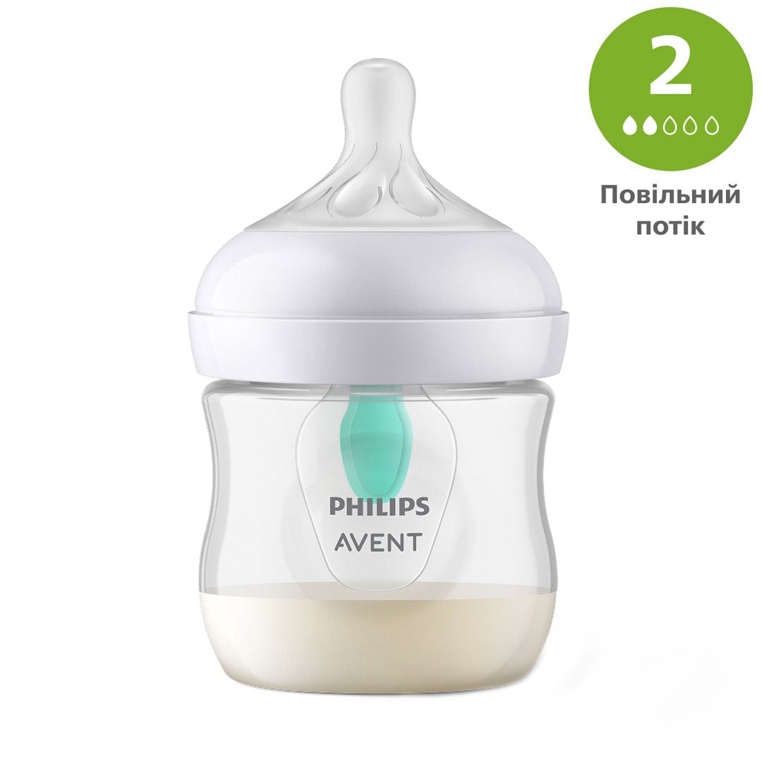 

Дитяча пляшечка для годування Philips AVENT Natural 2-Повільний потік з клапаном, від 0 місяців, 125 мл (SCY670/01)